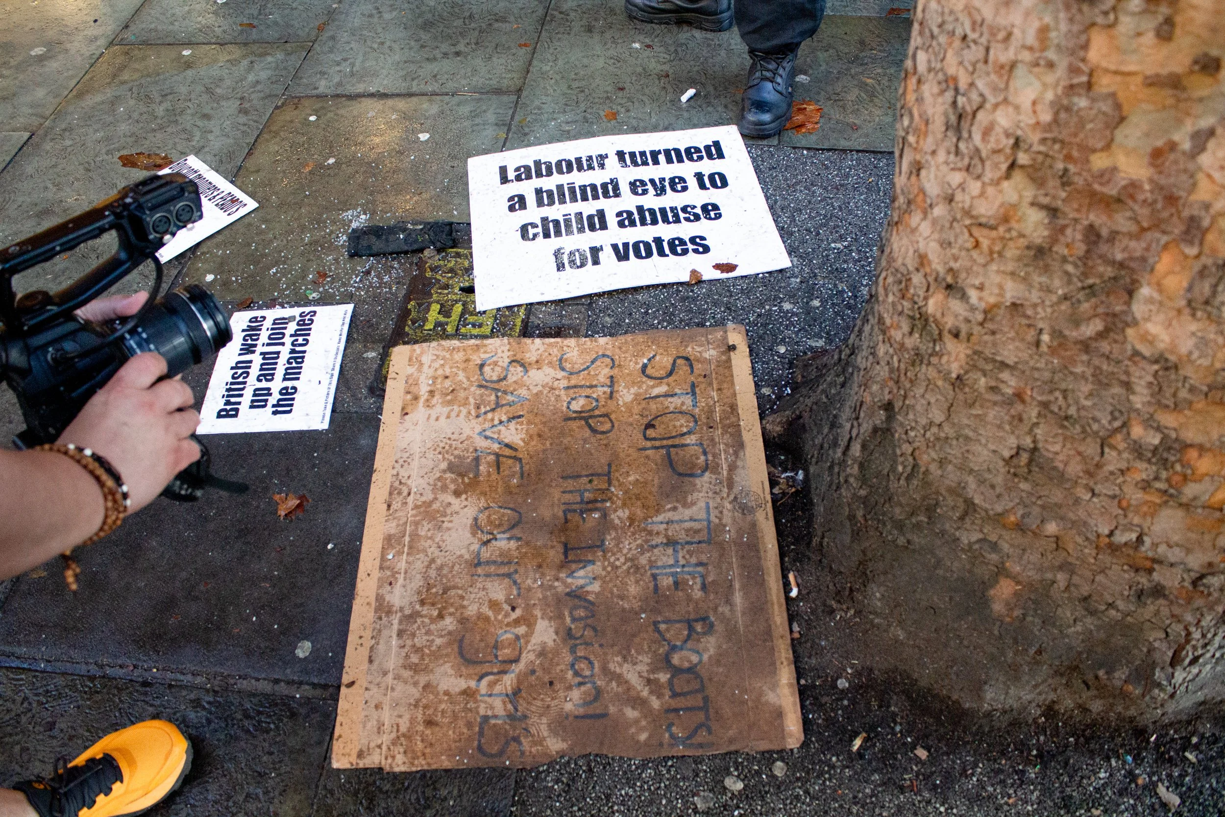 Signs from the far-right.