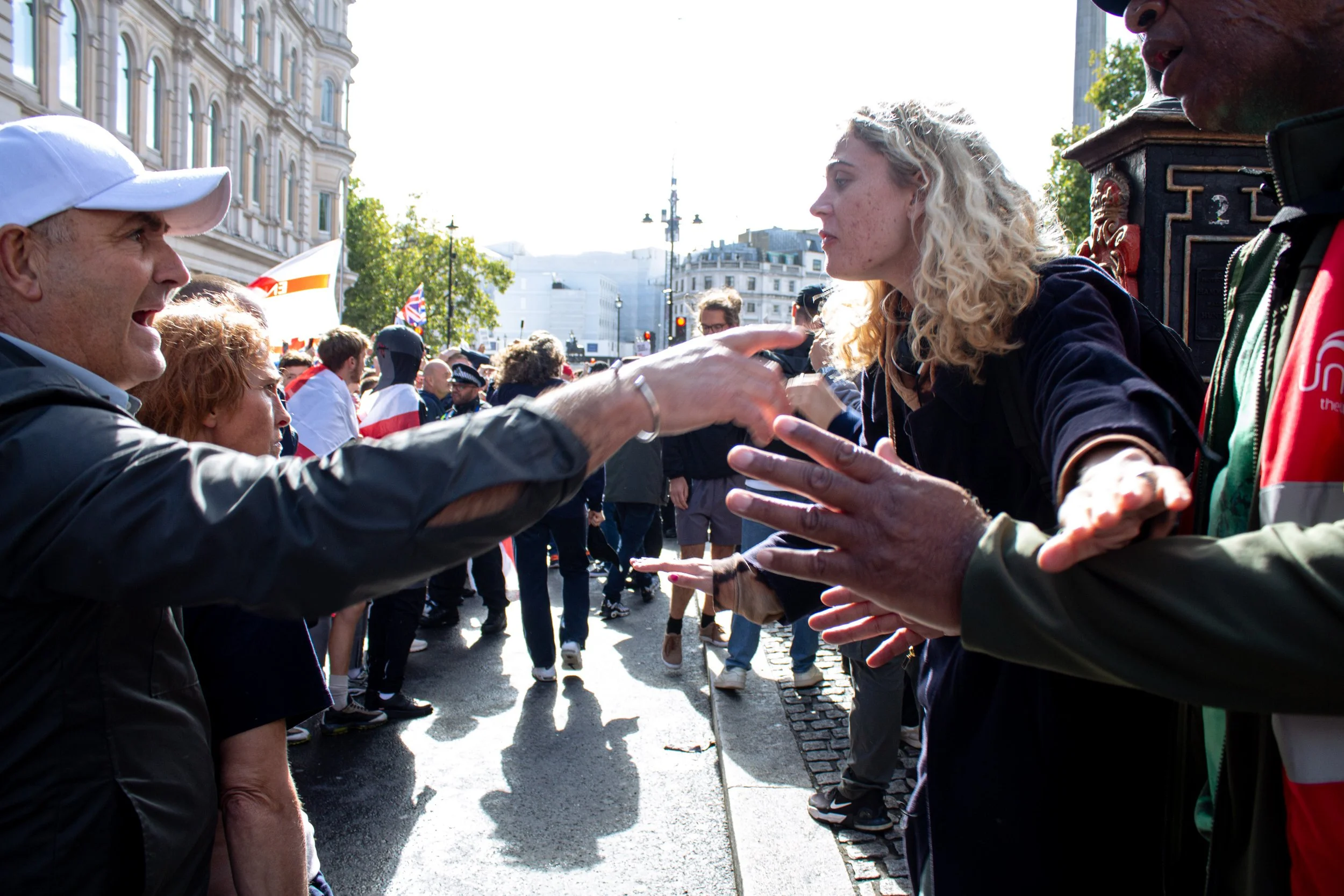 Counter protestors and the far-right.