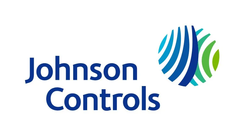 Johnson Controls logo with the company name and a stylized globe symbol