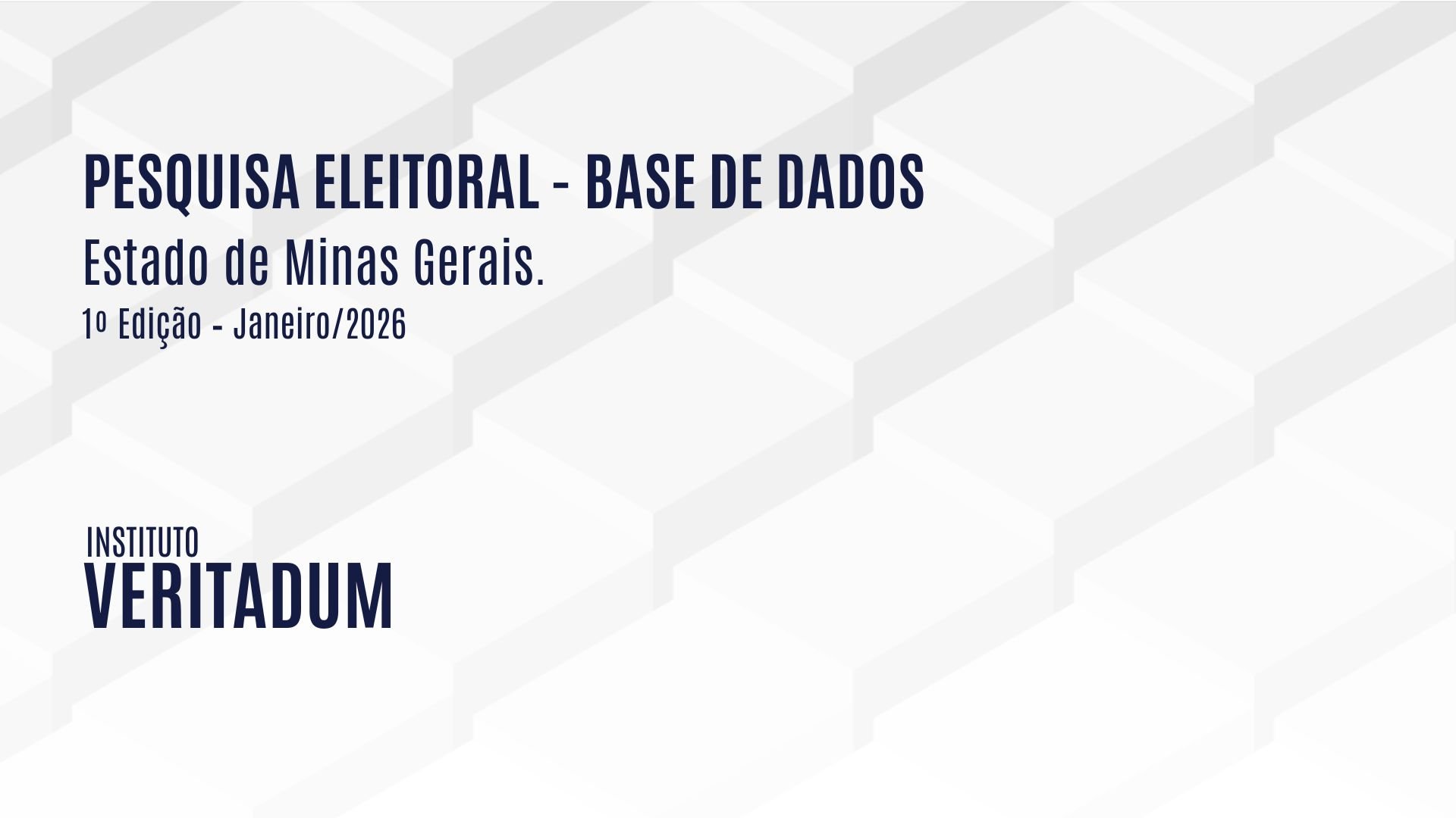 Base de Dados - Pesquisa Eleitoral 2026 - Minas Gerais.
