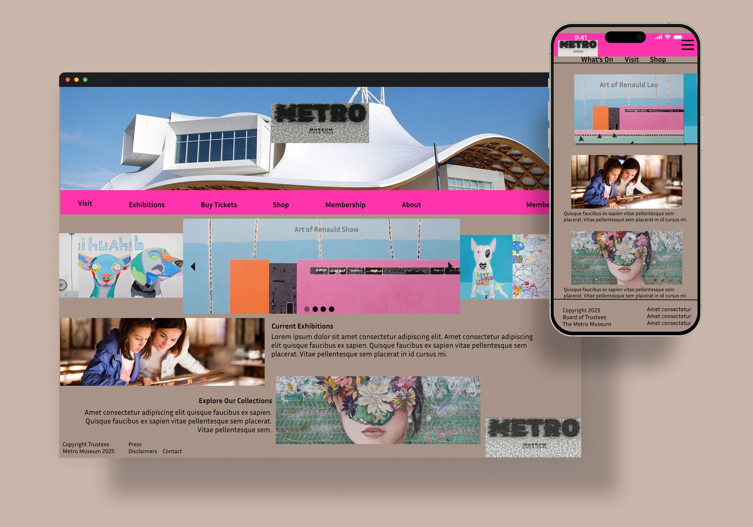 The Metro Museum Responsive Website and Mobile App