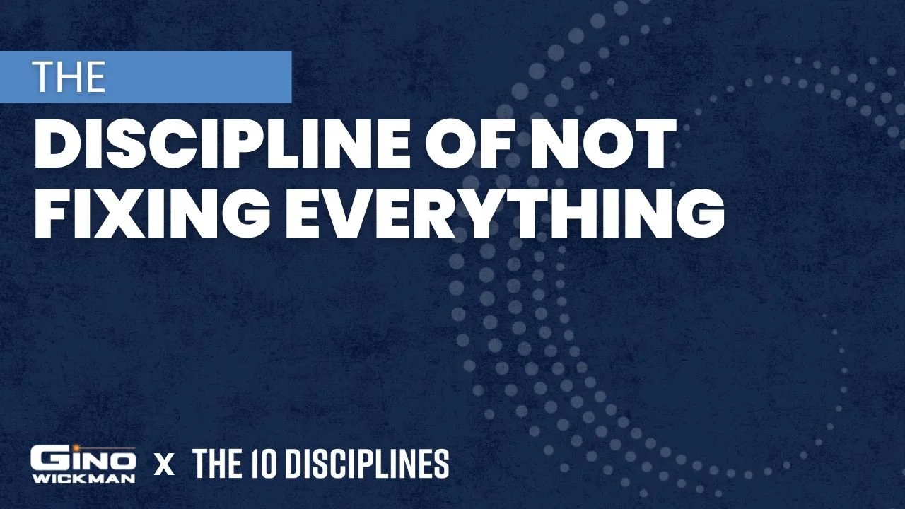 The Discipline of Not Fixing Everything