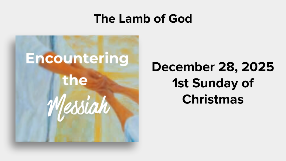 December 28, 2025 - 1st Sunday of Christmas
