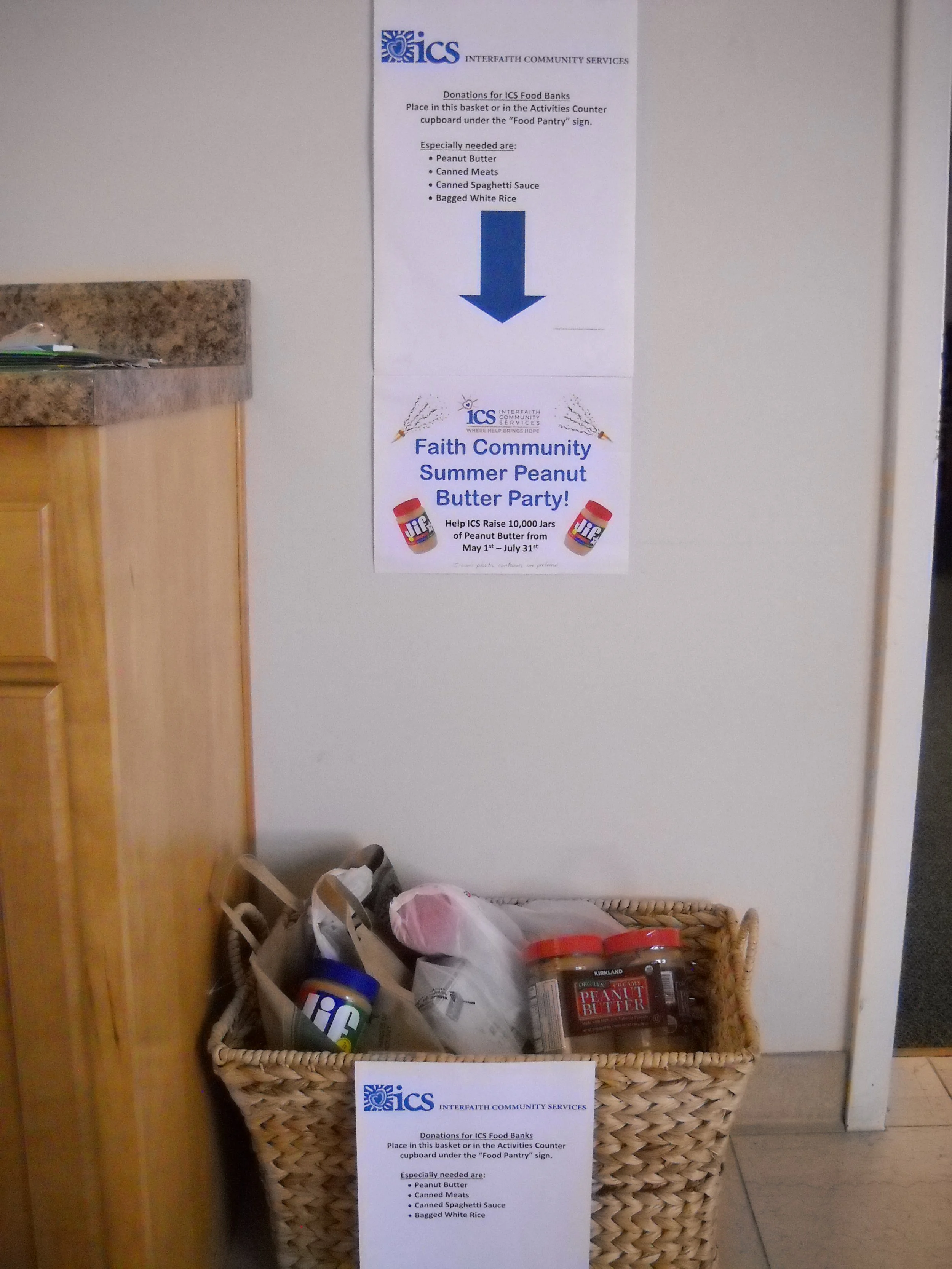 Contribute to the Interfaith Community Services Basket