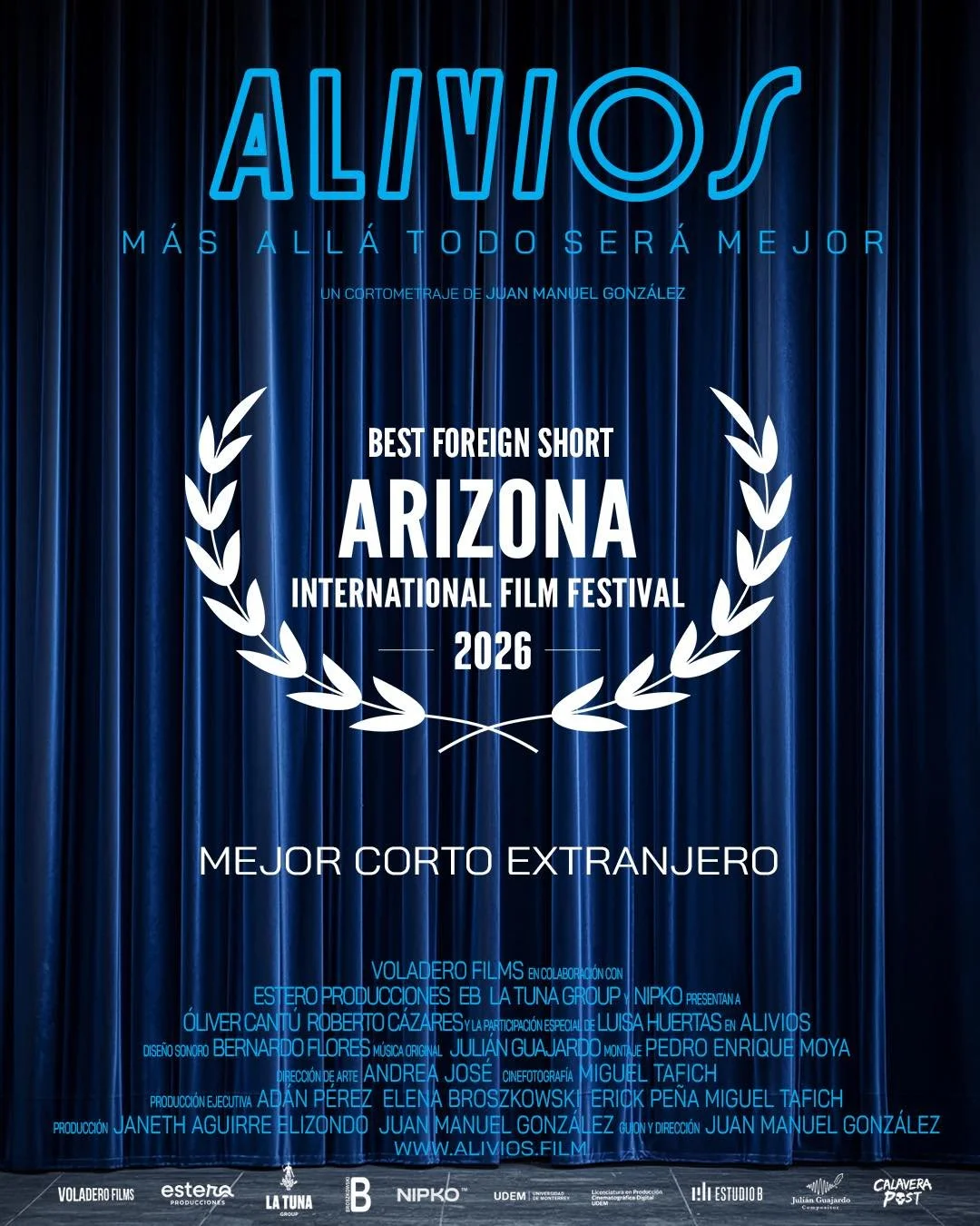 Thank you @azfilmfestival !! We are very honored to have received the Best Foreign Short Award ✨

💙 Our thanks to the festival and the jury for choosing this tale of heartfelt complicity and love.

Voladero FIlms @voladero_films in collaboration wit