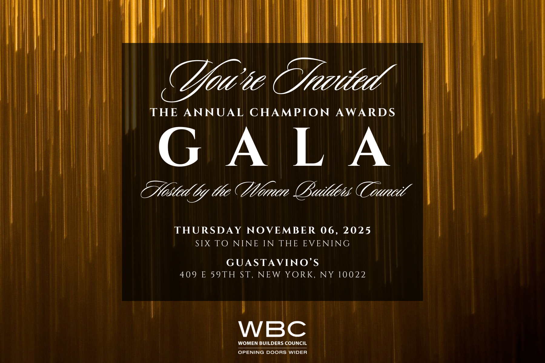 11/6/25 | Annual WBC Champion Awards Gala