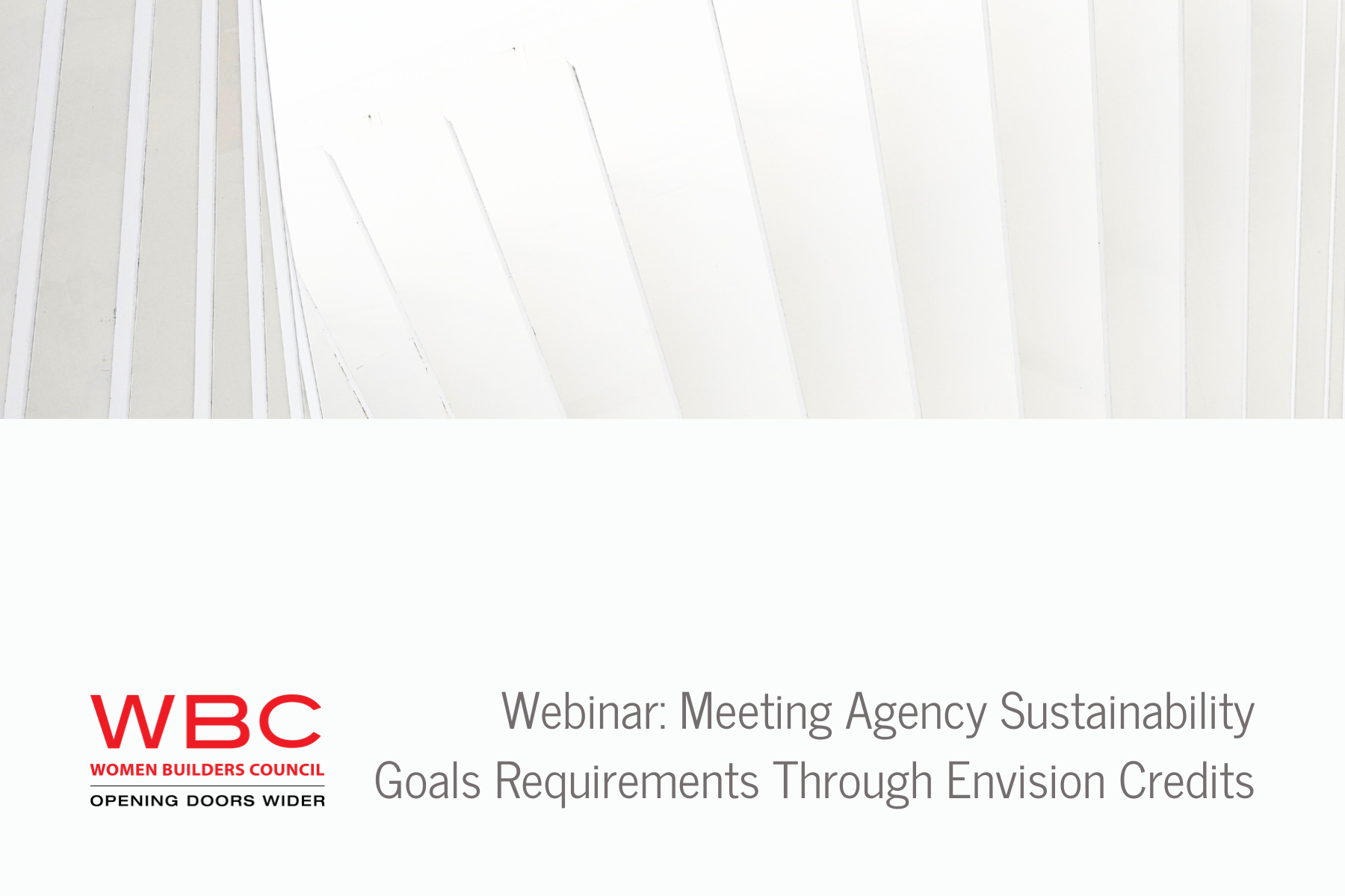10/29/25 | Webinar: Meeting Agency Sustainability Goals Requirements through Envision Credits