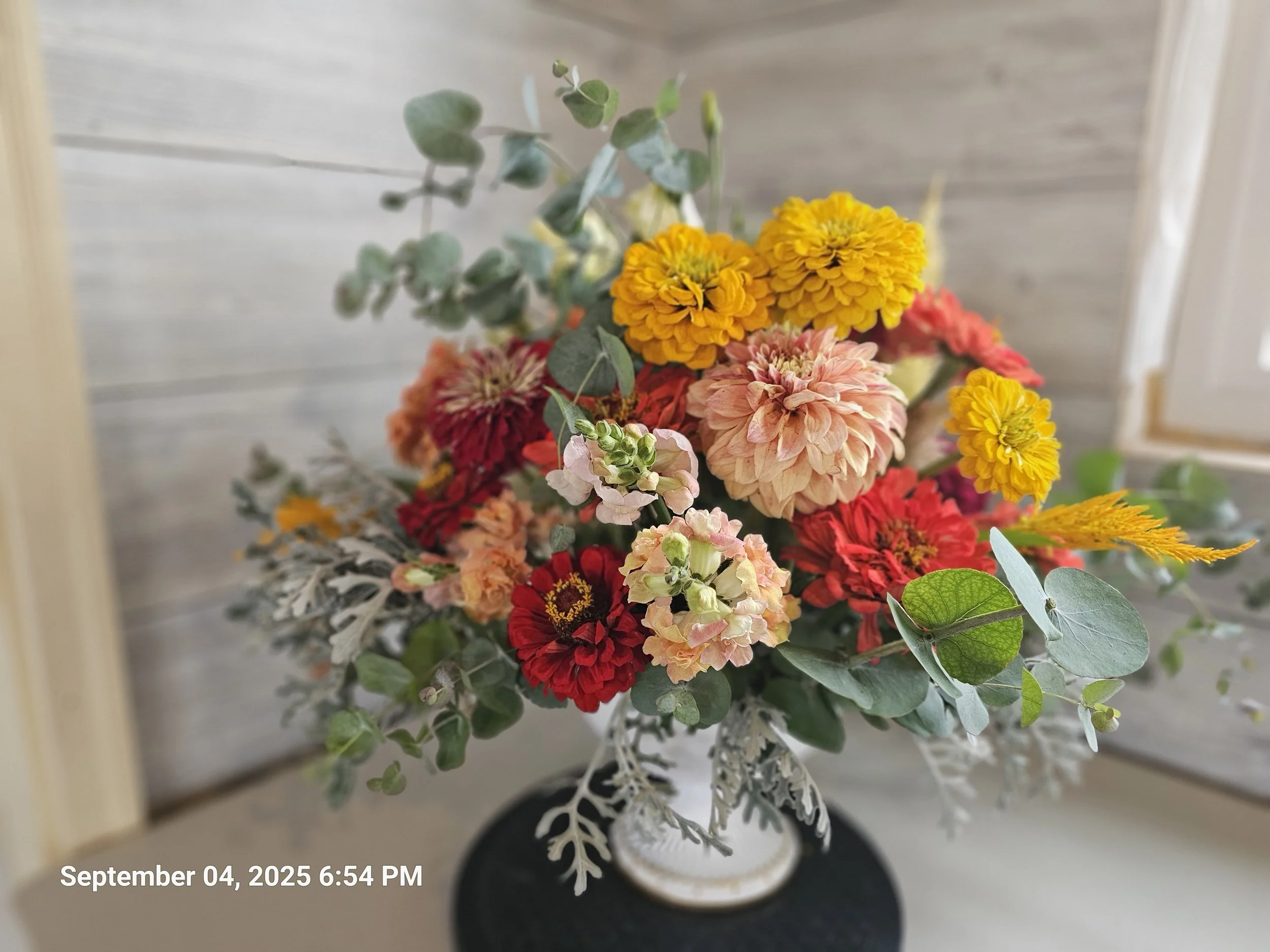 Compote Vase Arrangement Workshop