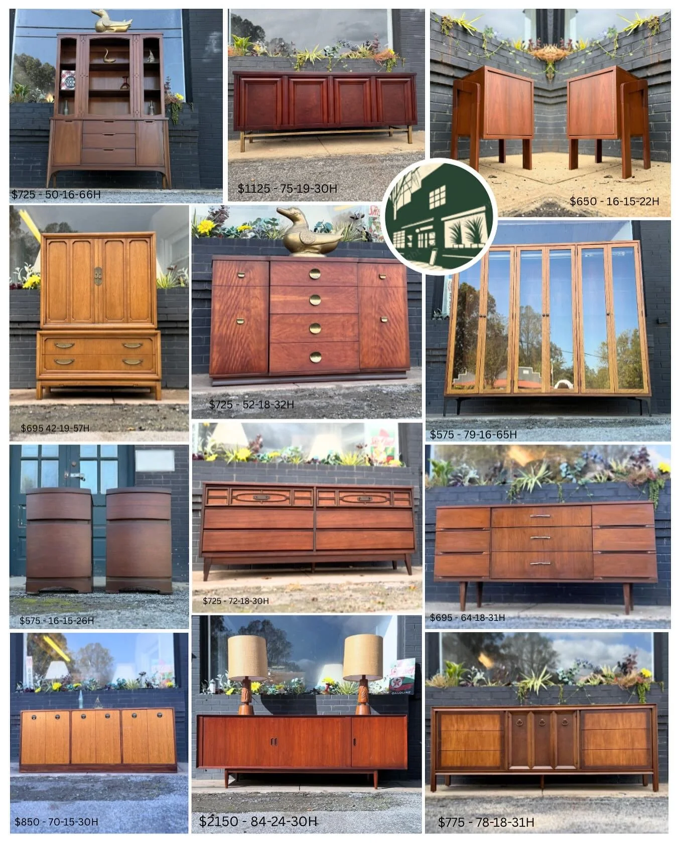 25% OFF Fall Sale ! 
- - 
Vintage Furniture from Modern Collective 
- - 
- Regionally Sourced + Delivered Vintage 
- Tariff Free Locally Owned 
- Bespoke Handmade Furniture 
- Delivery: DMV, RVA, NC, PA, NJ, NYC+*
- - 
Dimensions: See item specific p