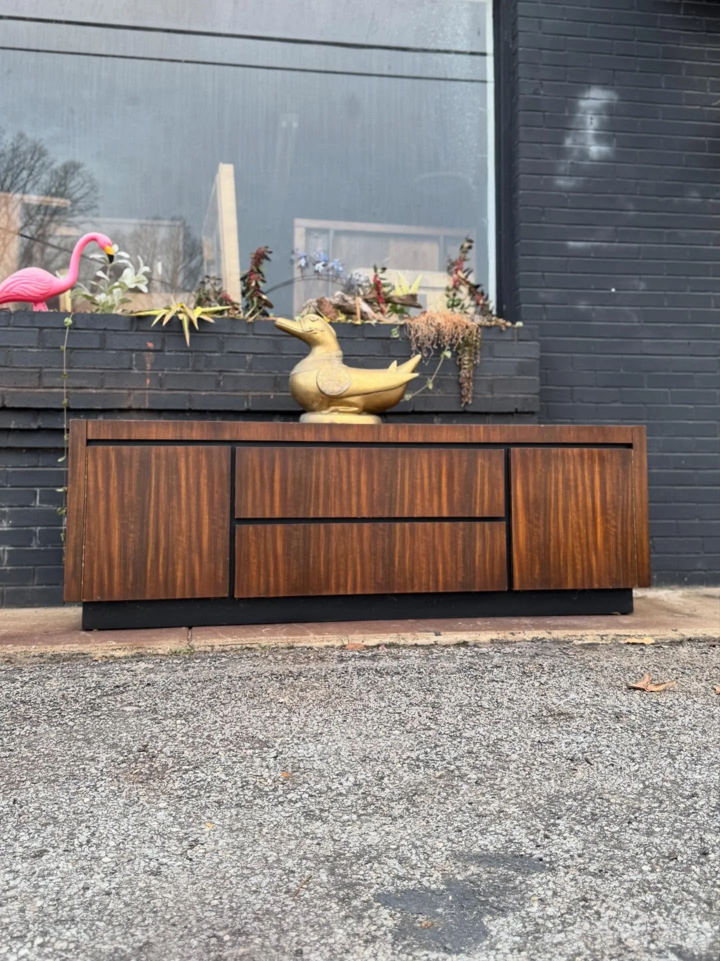 Available ! 
- - 
Vintage Furniture from Modern Collective 
- - 
$795 : Mid-Century Low Credenza / Media Console 
- - 
Dimensions: 72-18-24H 
- - 
Delivery $95 flat in home: RVA, DMV, NC, Philly, Baltimore, NJ, (NYC+ Curb Only $95+*) 
- - 
#mcm #midc