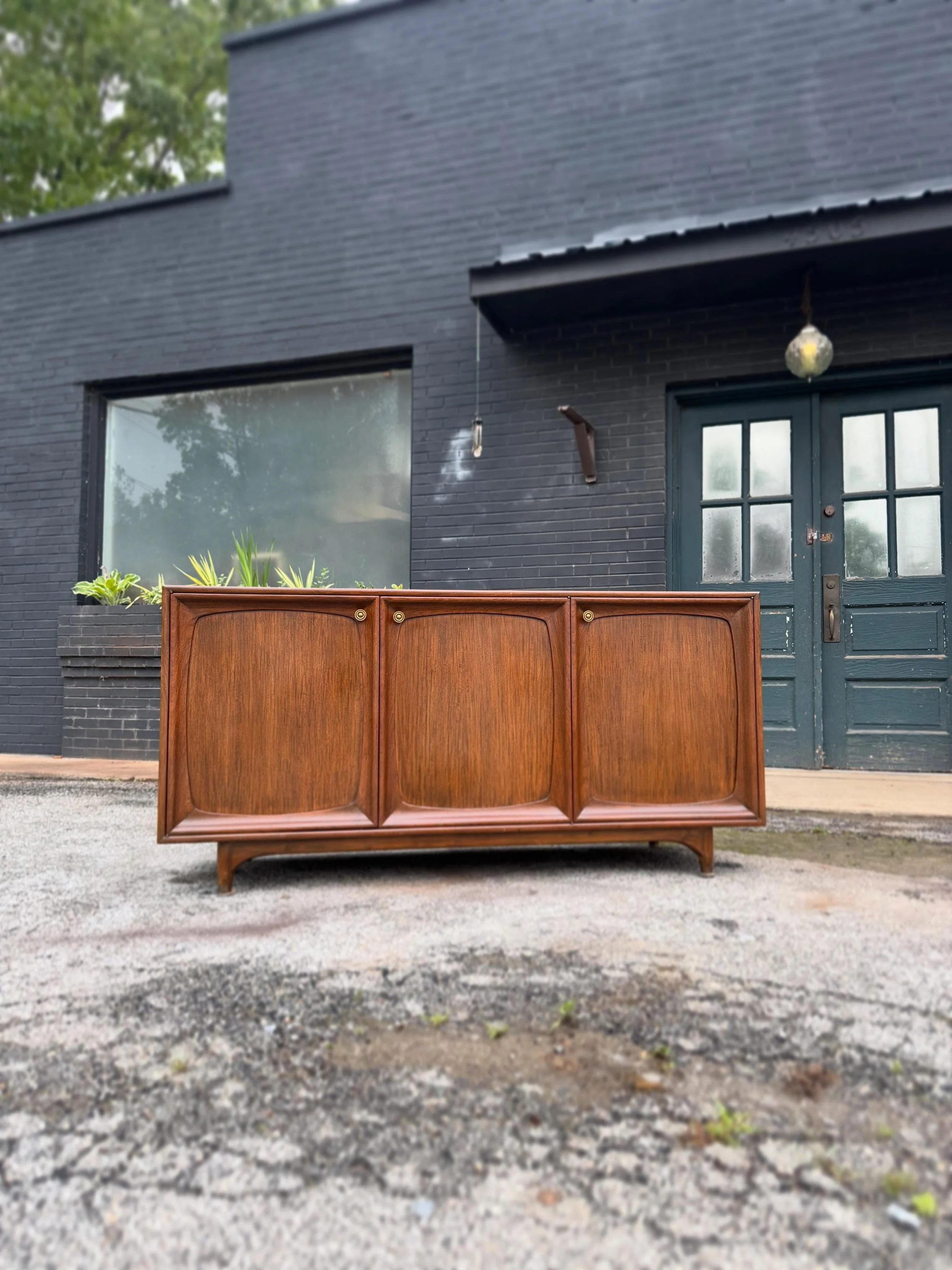 Available ! 
- - 
$1195 : Vintage MCM 3-Door Credenza / Console 
- - 
Dimensions: 68-21-33H 
- - 
Delivery $75:  VA, DC, MD, NC 
- - 
#mcm #midcenturyfurniture #midcentury #midcenturymodern