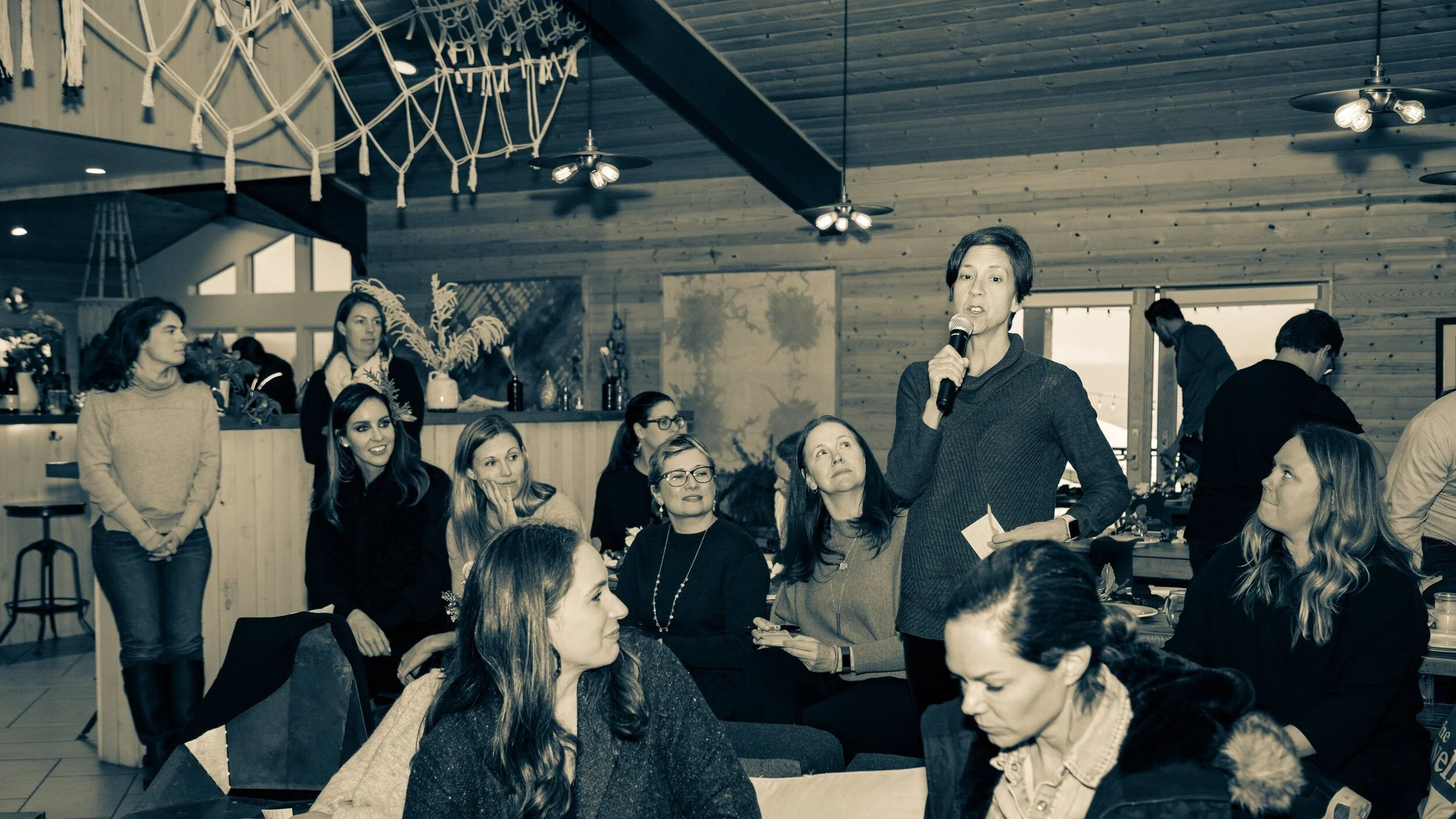 Gina des Cognets speaking to women leaders Lead with Gina workshops and offsites