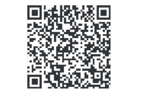 QR code on a black background.
