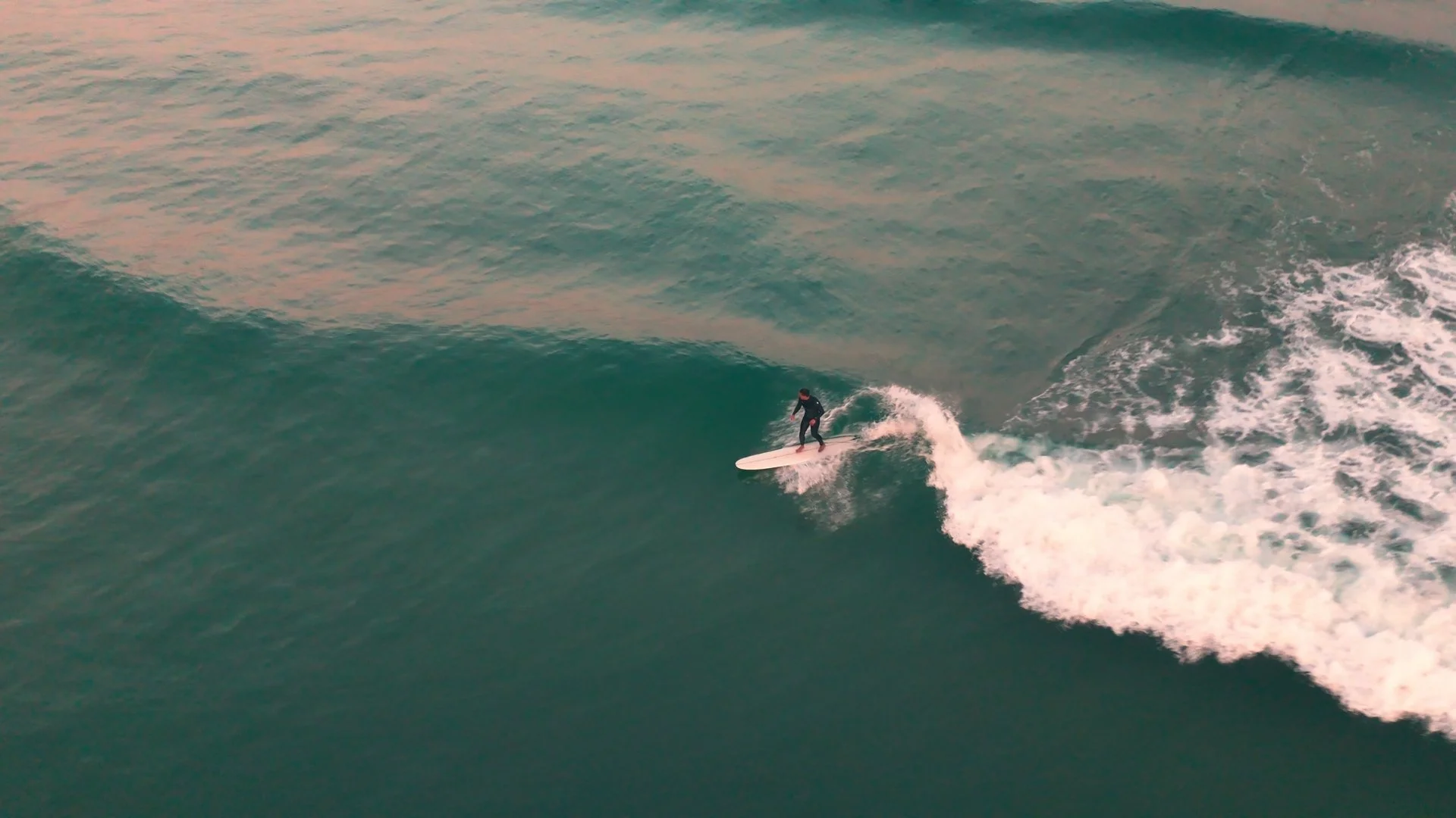 surfing on a wave