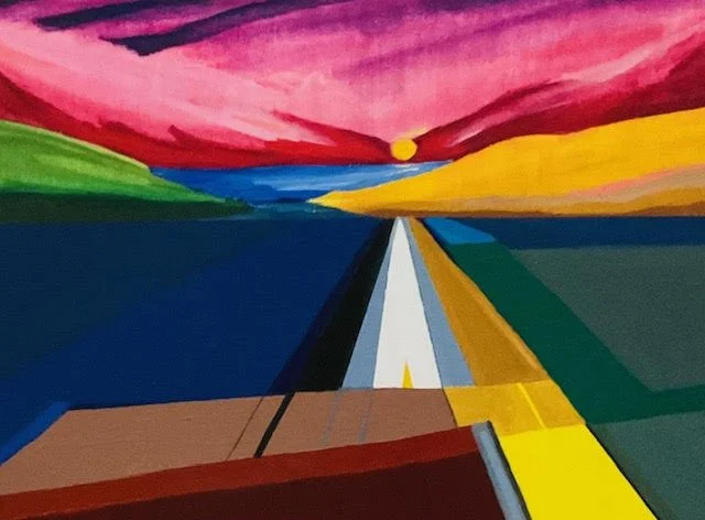 Deep Sunset Roadway