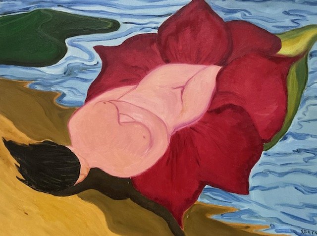 Woman Rising from Flower, oil on canvas, 24x18_pg $500.jpg
