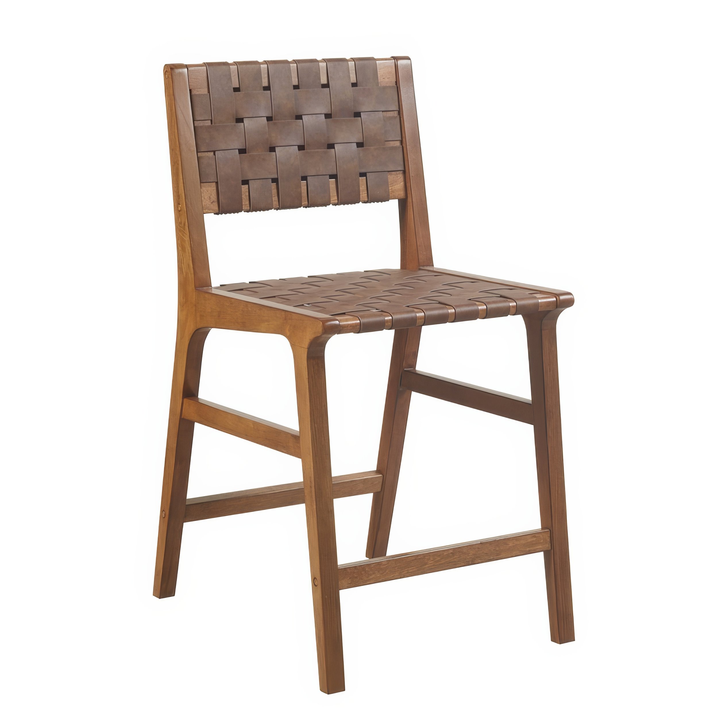 Oslo Faux Leather Woven Counter Stool