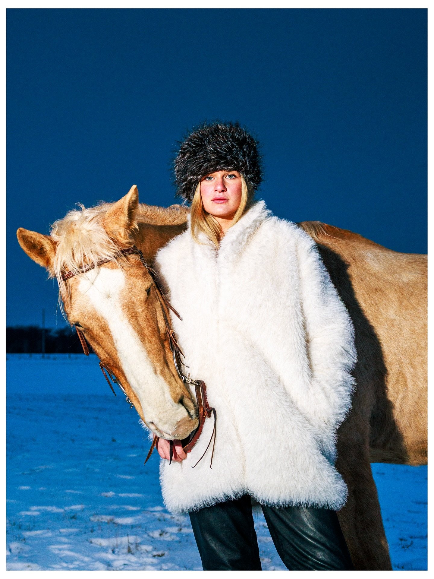 Northern Reserve || A styled shoot made to showcase the expression of winter and the textures that interact. And horses too.

Alexa.

the team
Model - @alexahartmann21 
Photographer - @hanesphotographymn 
Photographer - @stinosstudio 
Assist - @nevae