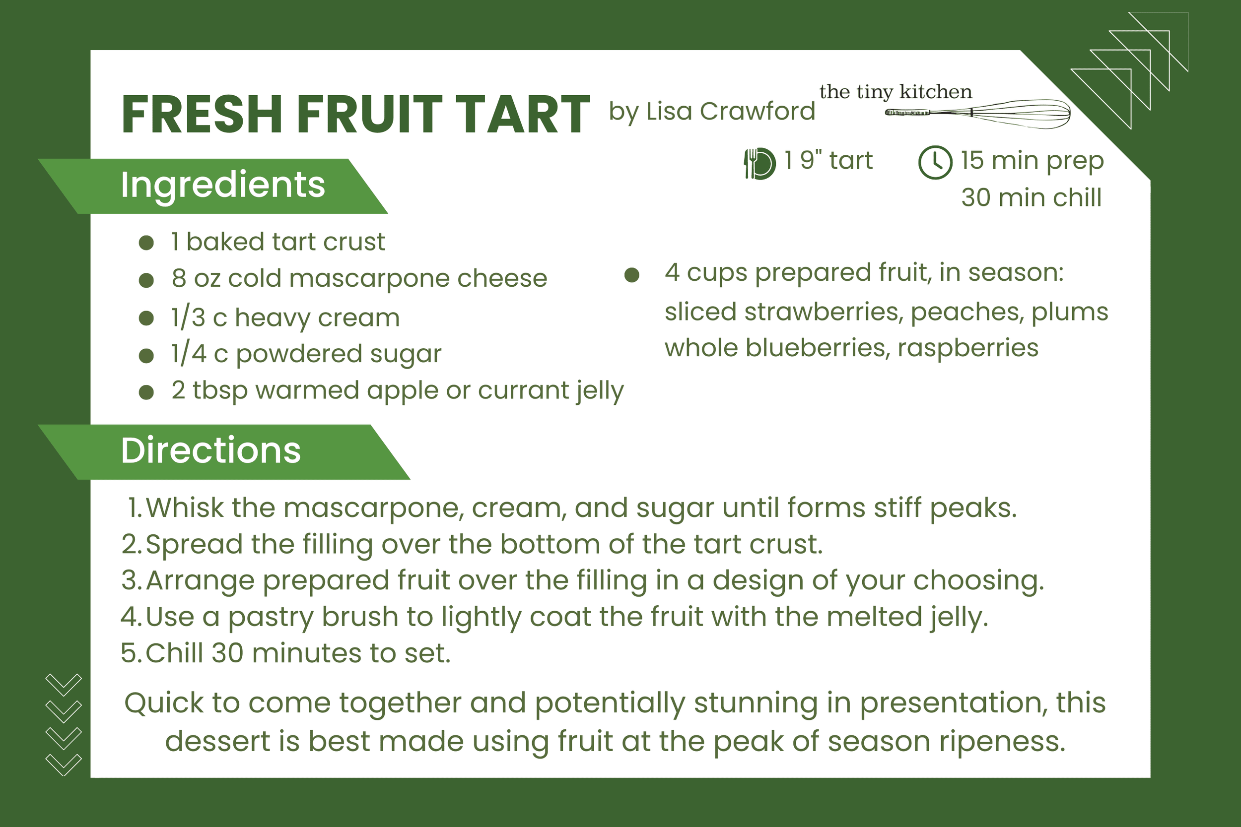 fruit tart recipe