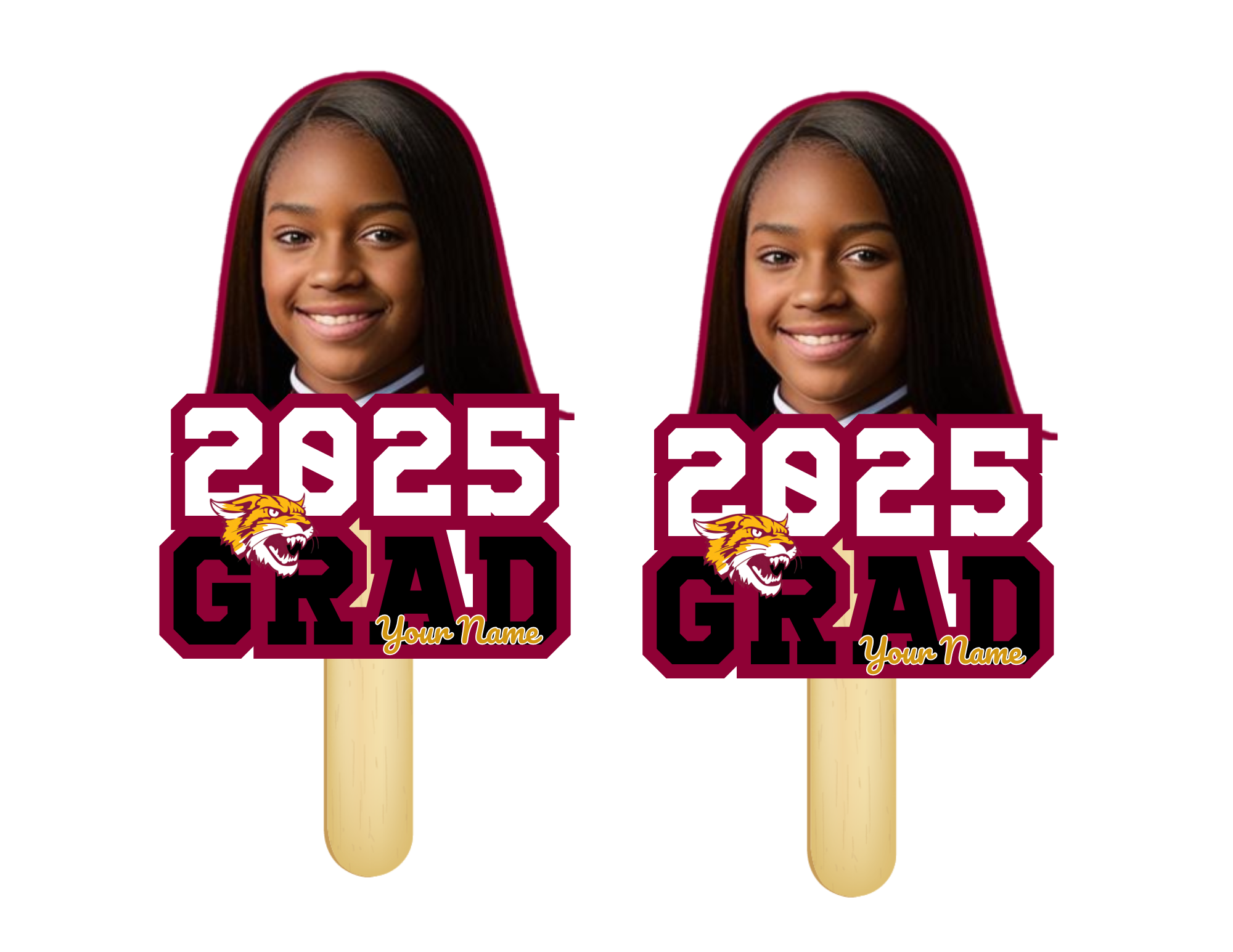 Burgundy Graduation Fans