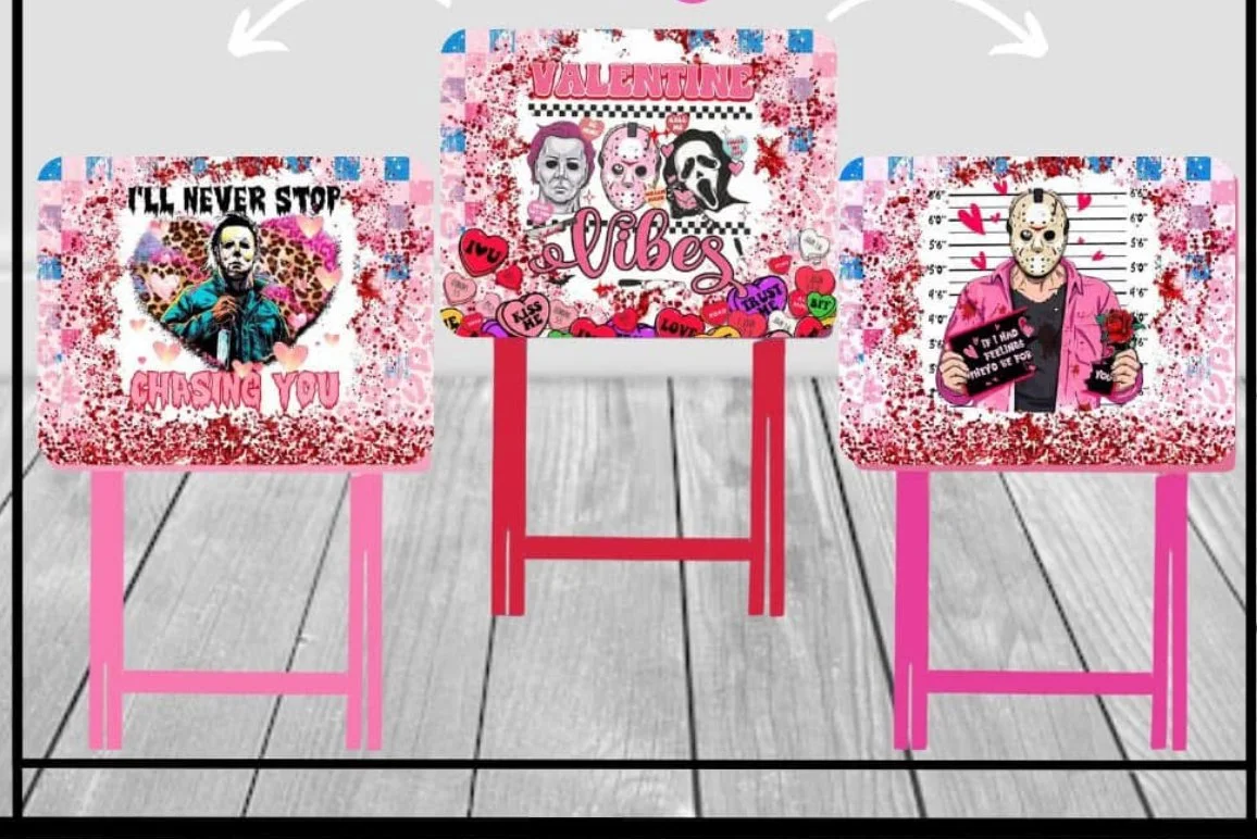 Valentine Day Custom Tray Table