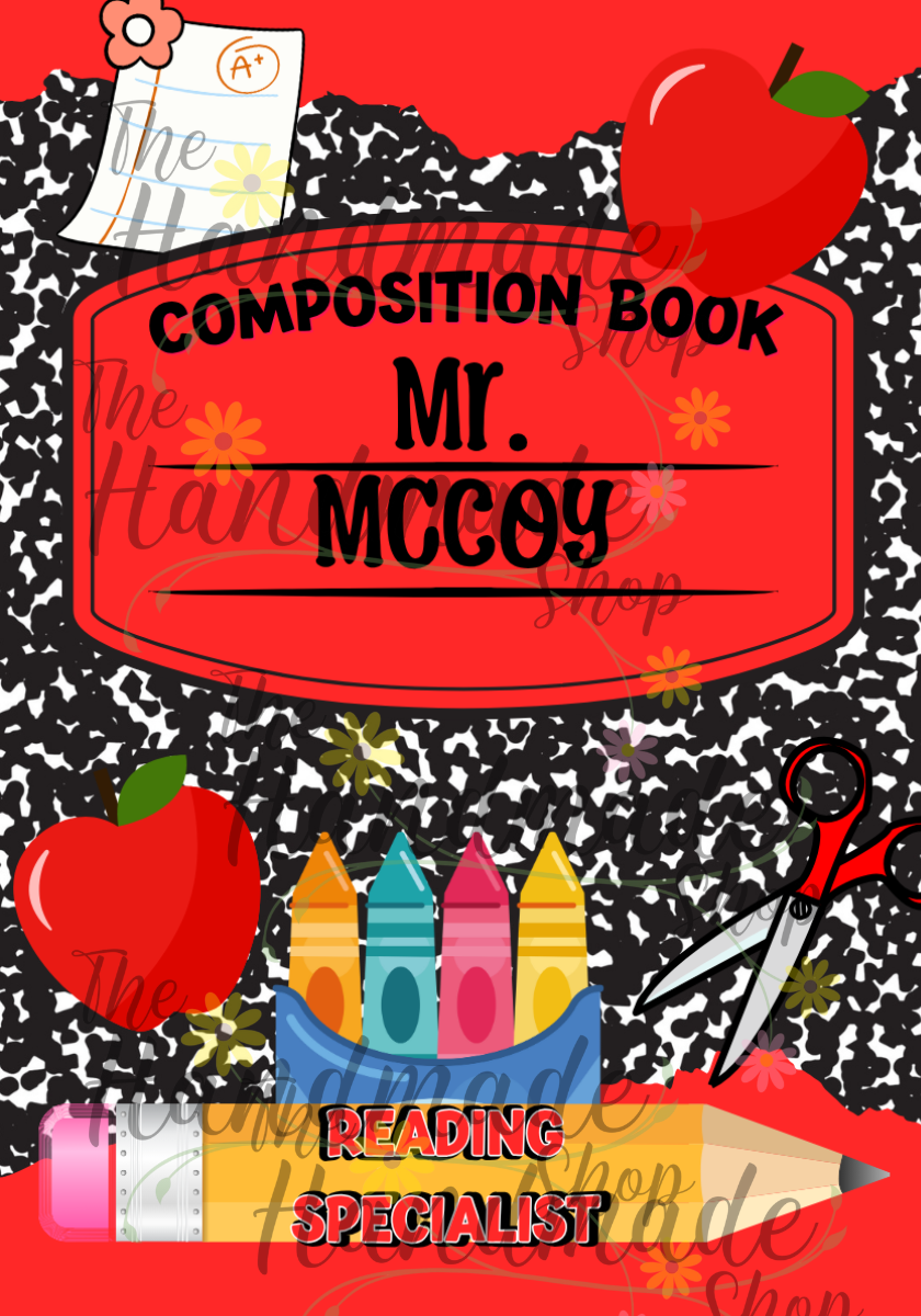 Red Composition Book Template