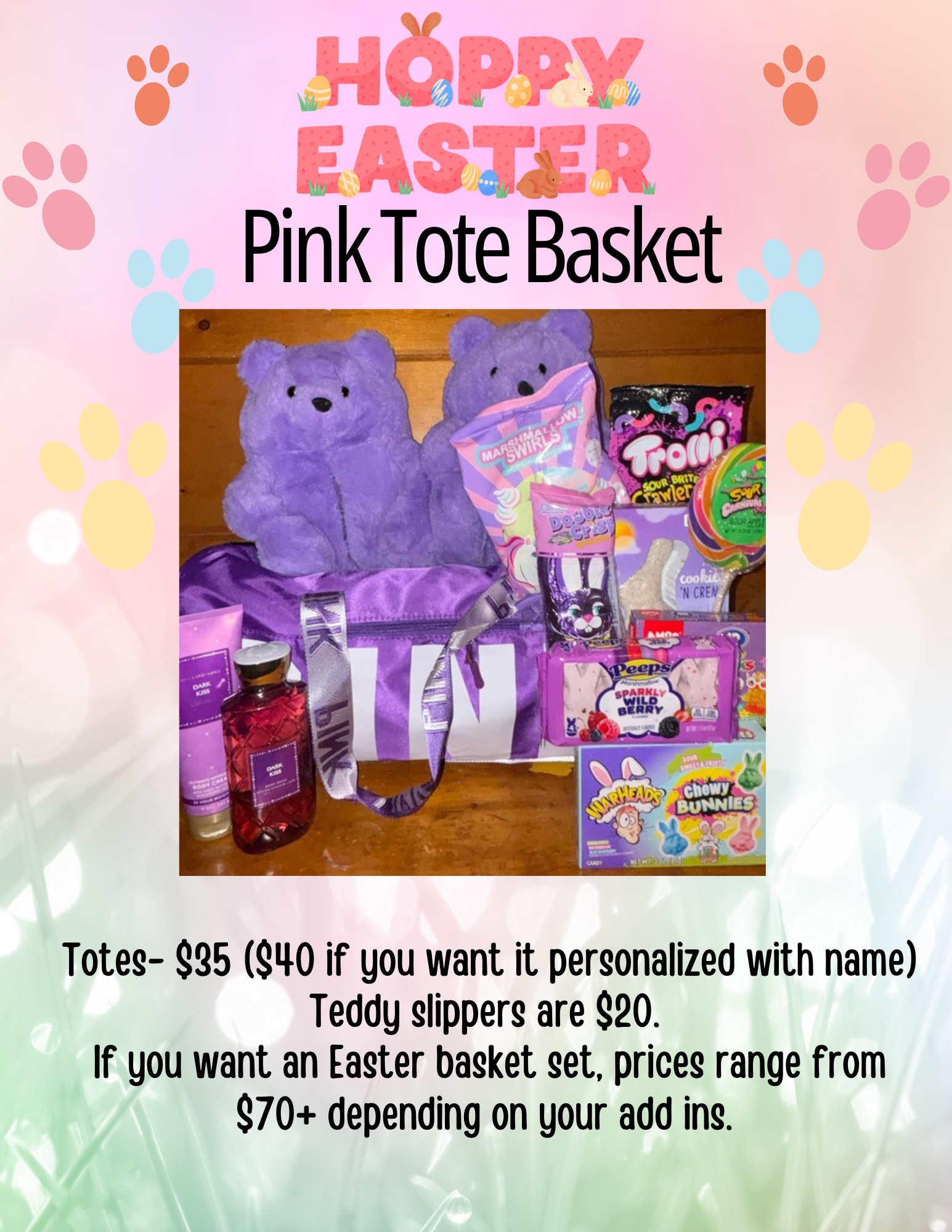 P.I.N.K Tote Bags Filled