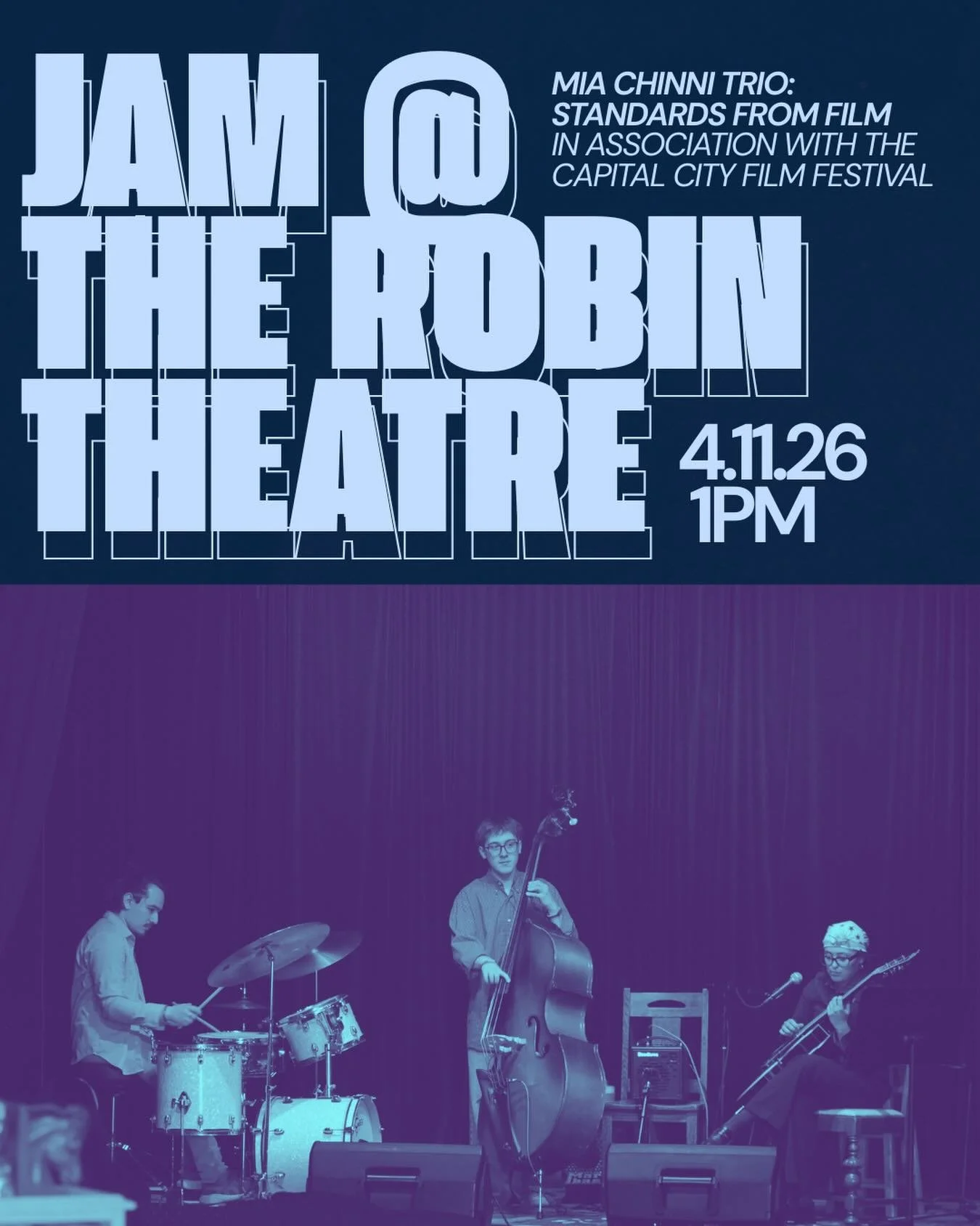 Join us next weekend for a set of standards from film and jam!! 🤩 Supported by the Capital City Film Festival!