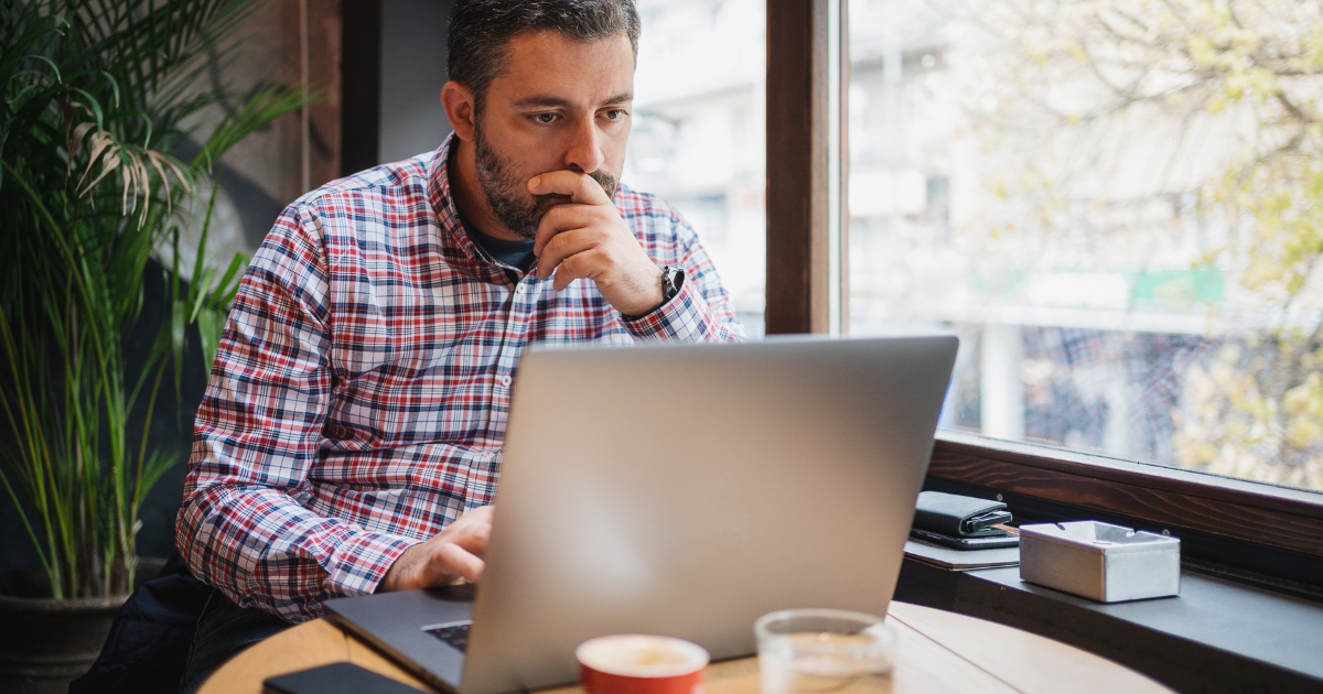 Small business owner working