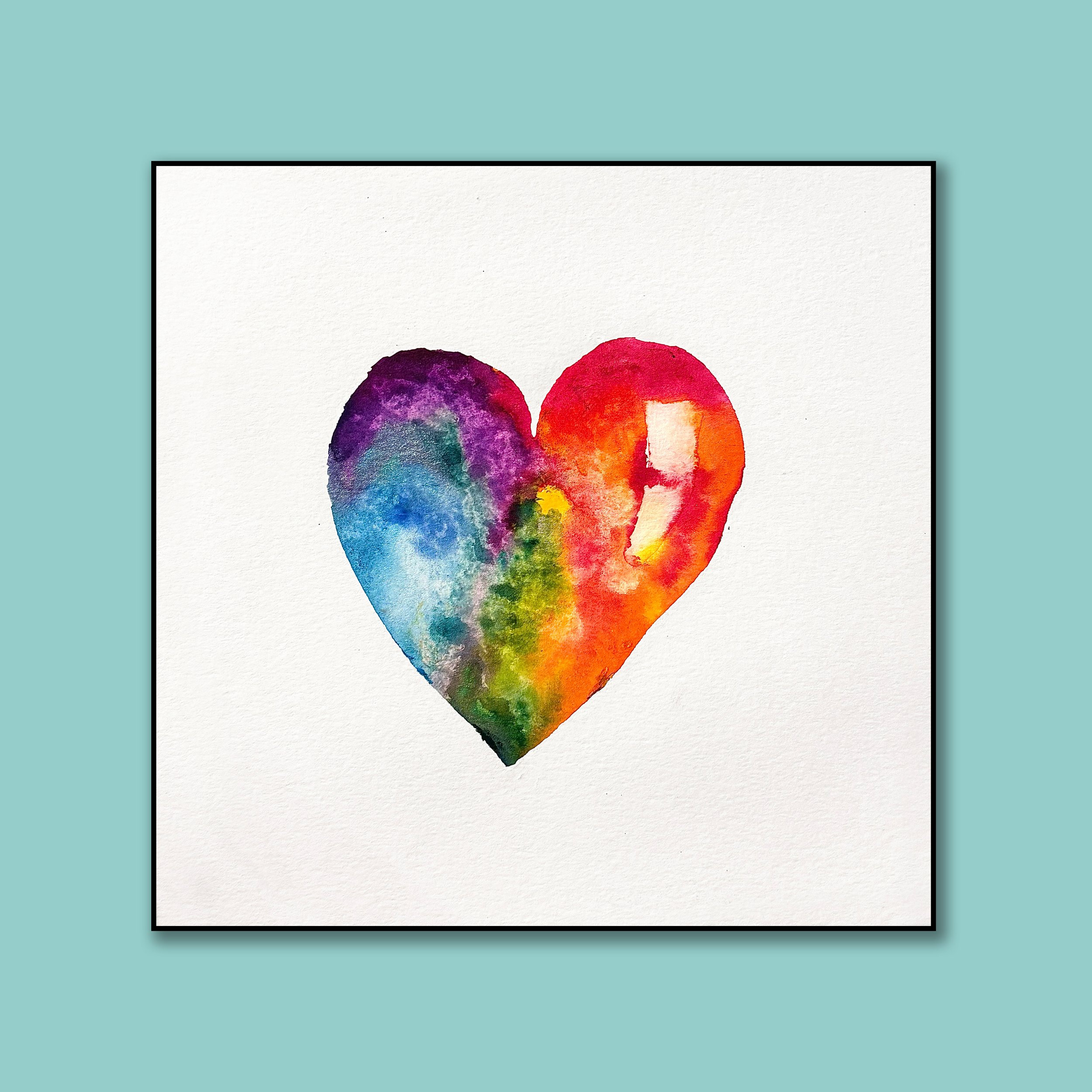 Vibrant Rainbow Heart