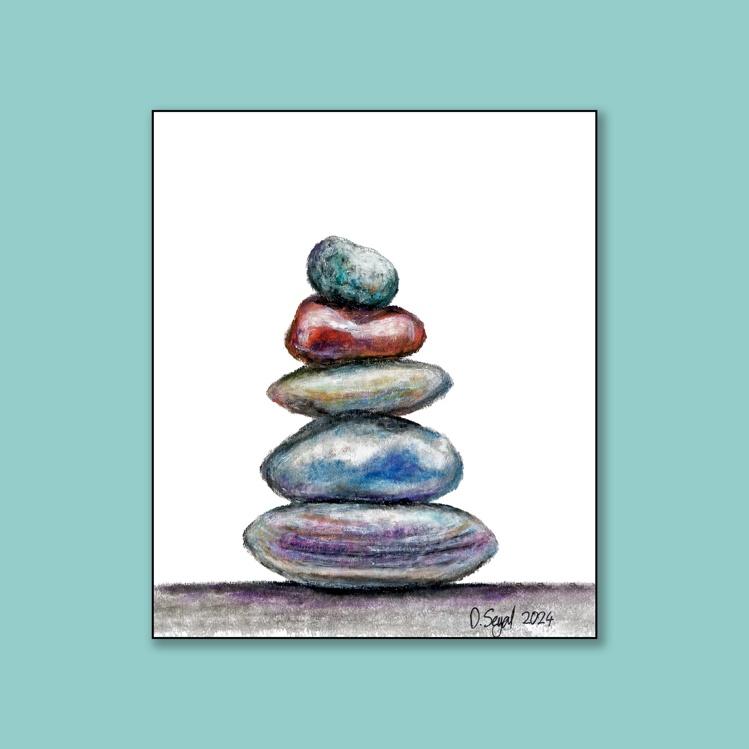 Zen Meditation Stones in Pastel