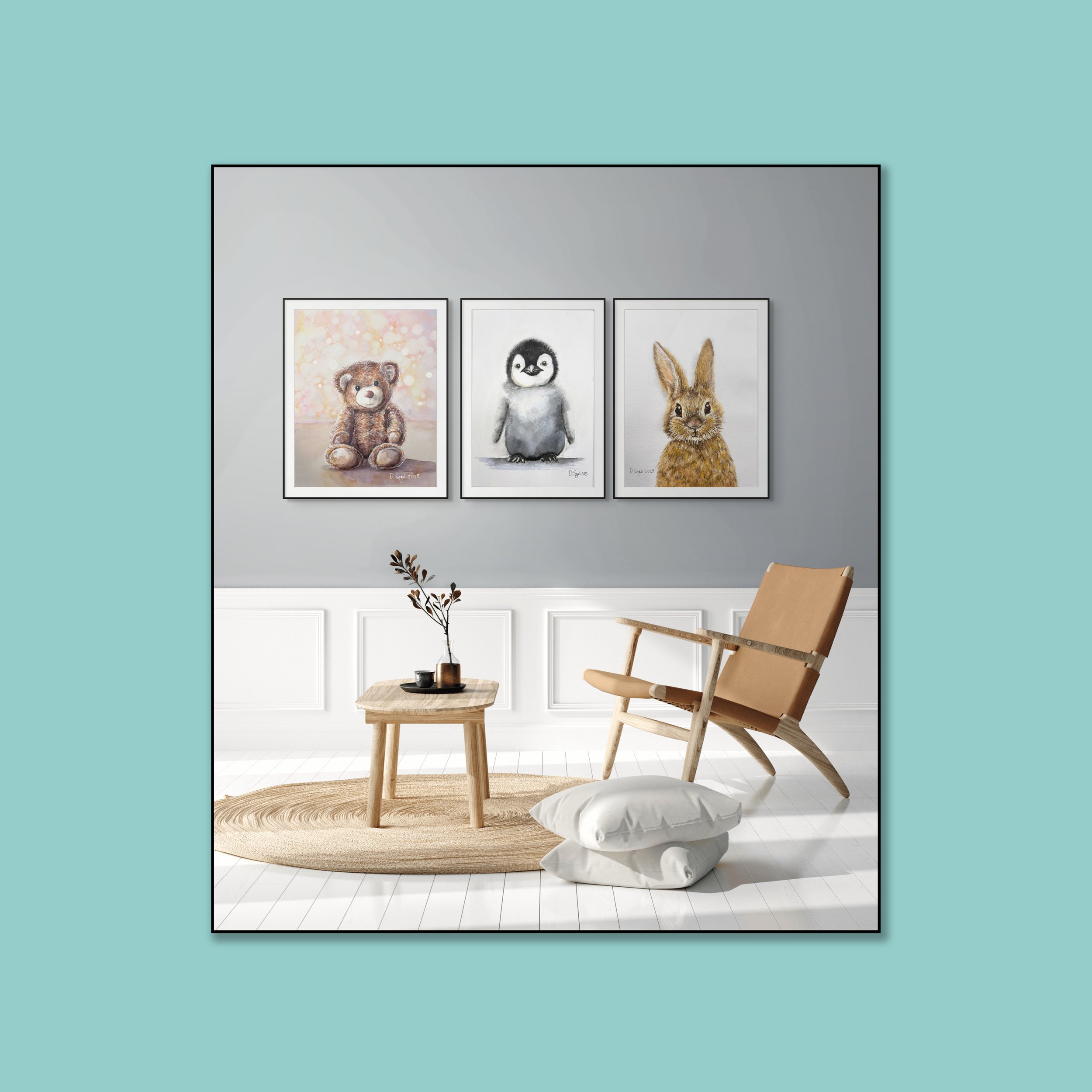 Bear.Penguin.Bunny _ for Artplacer_FLYBABY ART _in turqouise square-Recovered.jpg