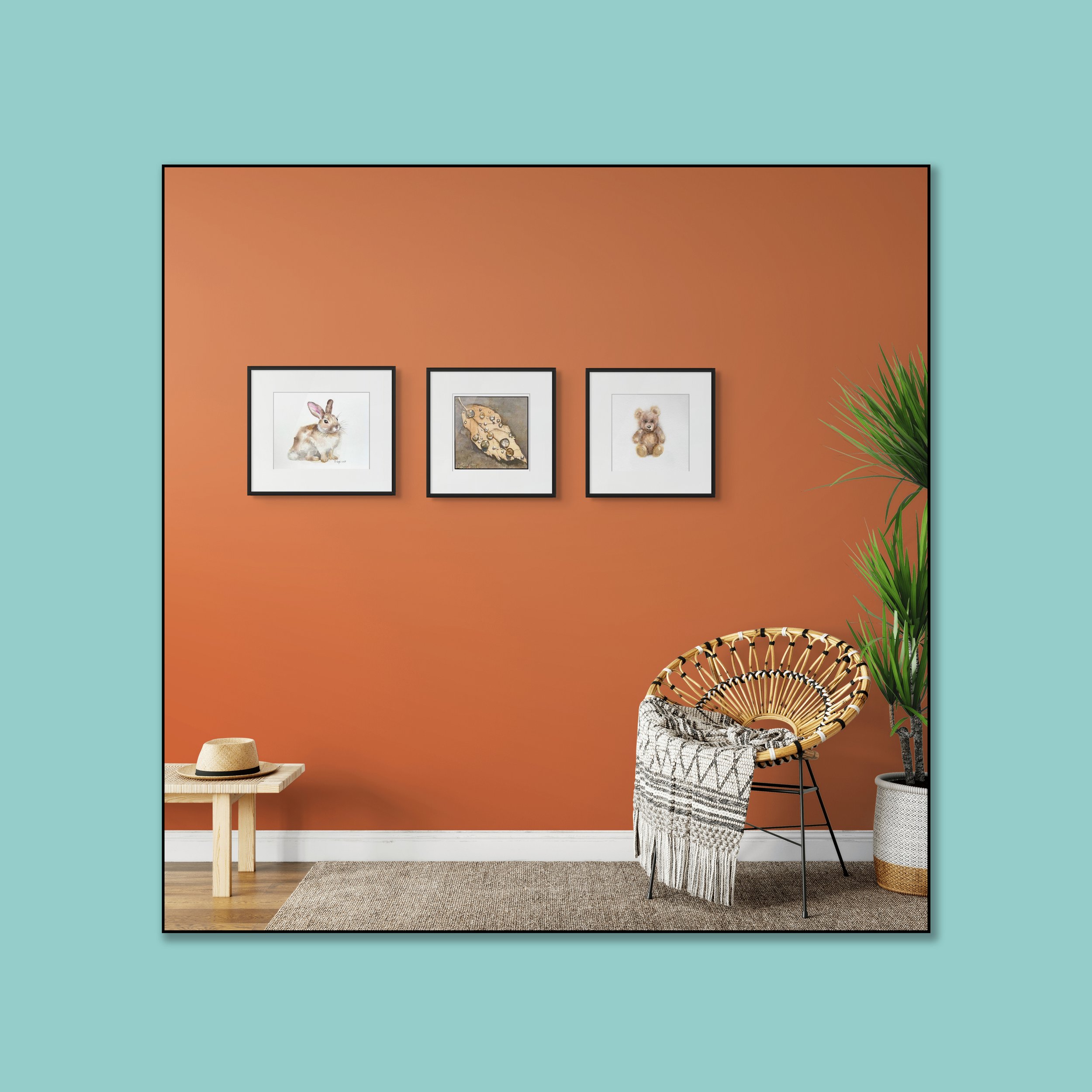 Bunny. leaf. bear _ for Artplacer_FLYBABY ART _in turqouise square-Recovered.jpg