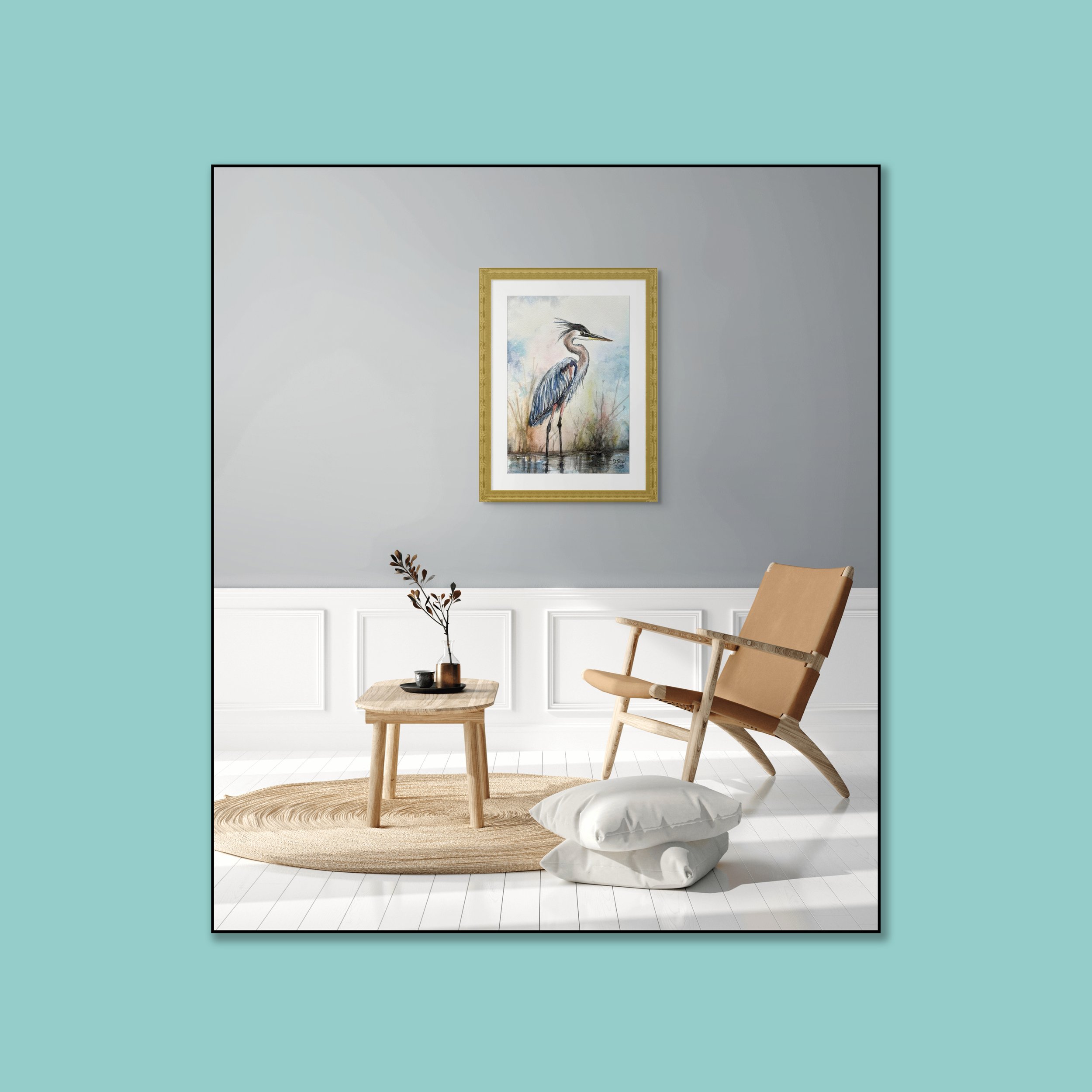 Blue Heron _ for Artplacer_FLYBABY ART _in turqouise square-Recovered.jpg