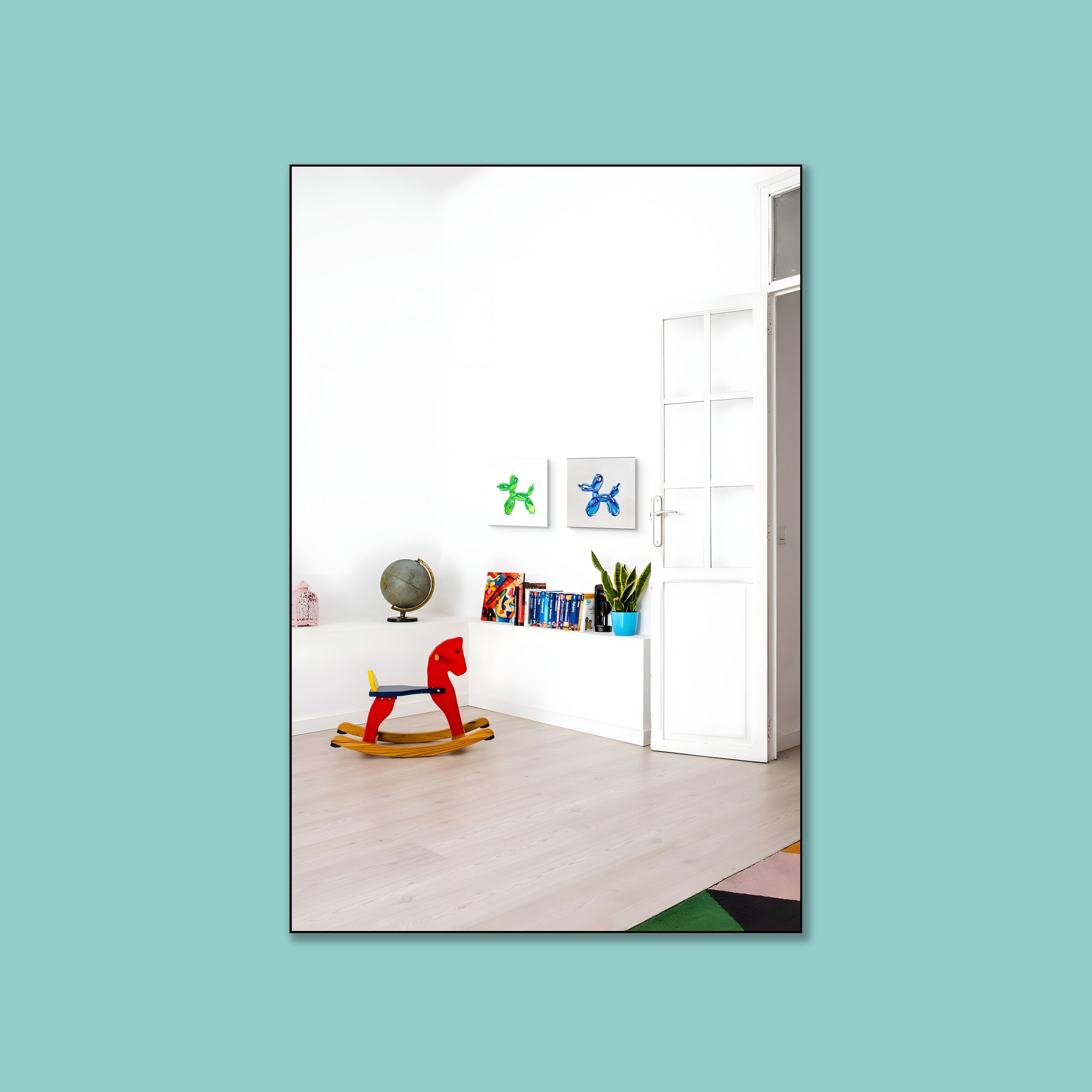 green and blue dogs_ for Artplacer_FLYBABY ART _in turqouise square-Recovered.jpg