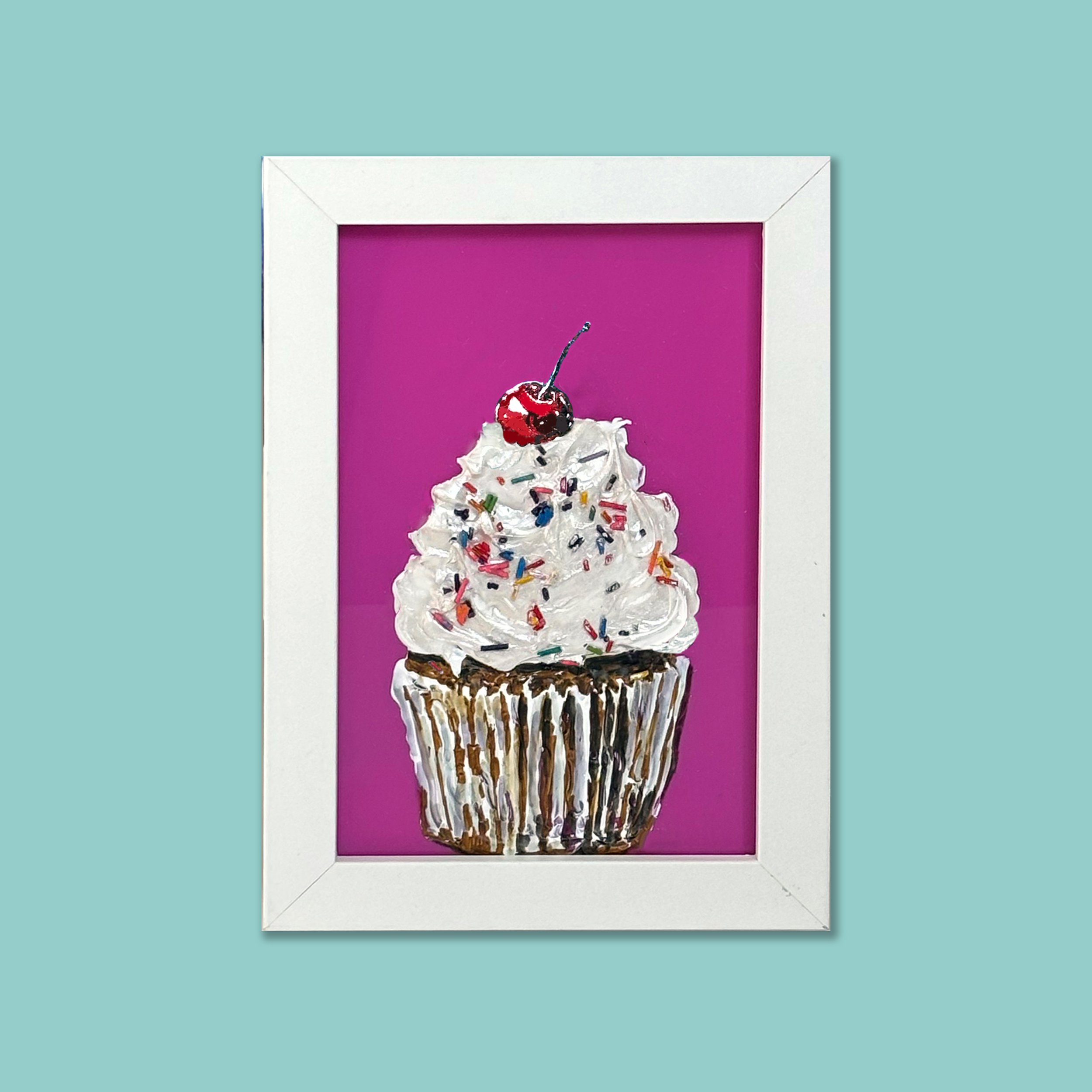 Pink 3D Cupcake