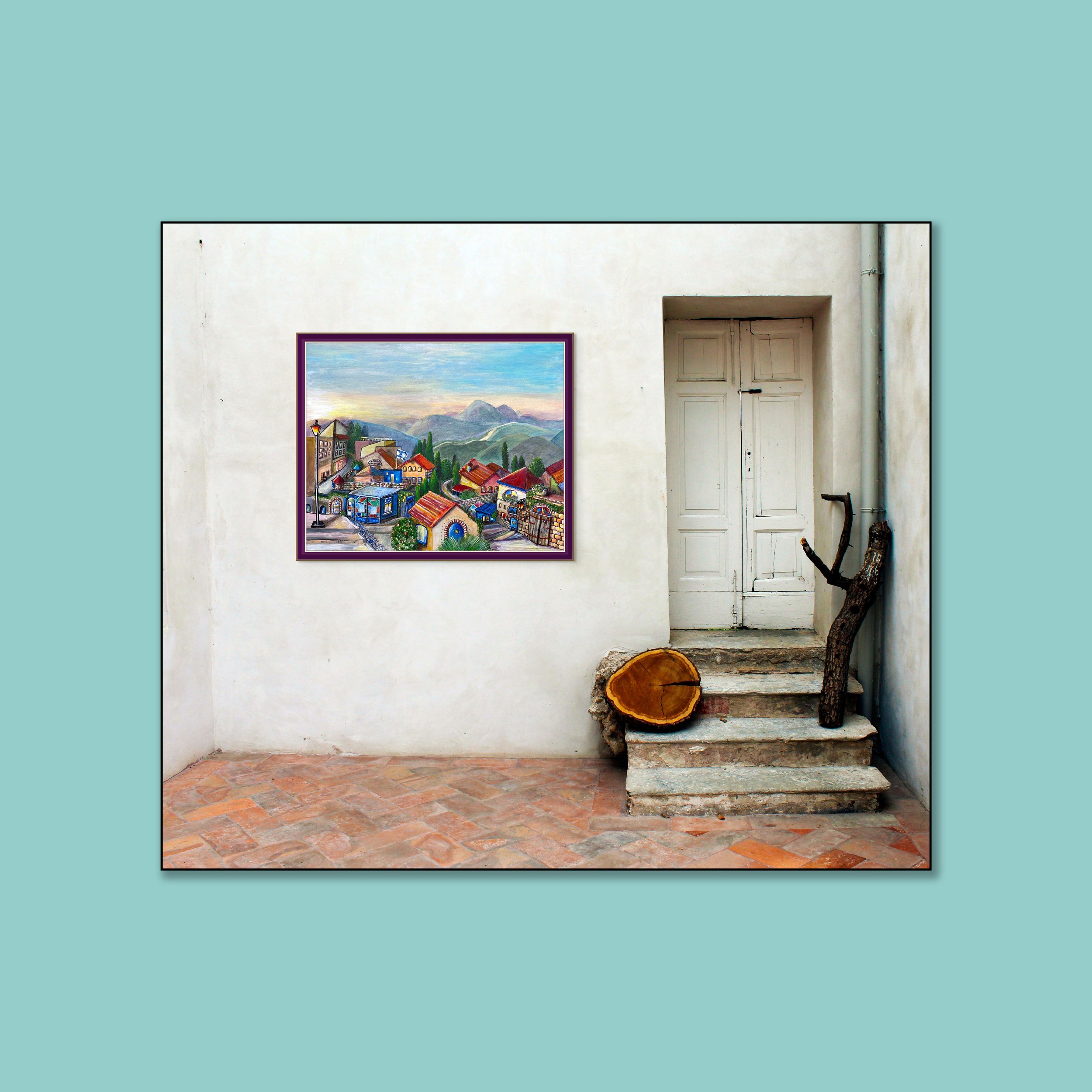 Mystical Tzfat _ for Artplacer_FLYBABY ART _in turqouise square.jpg