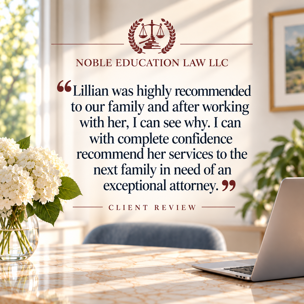 Grateful for This Recent Client Review”