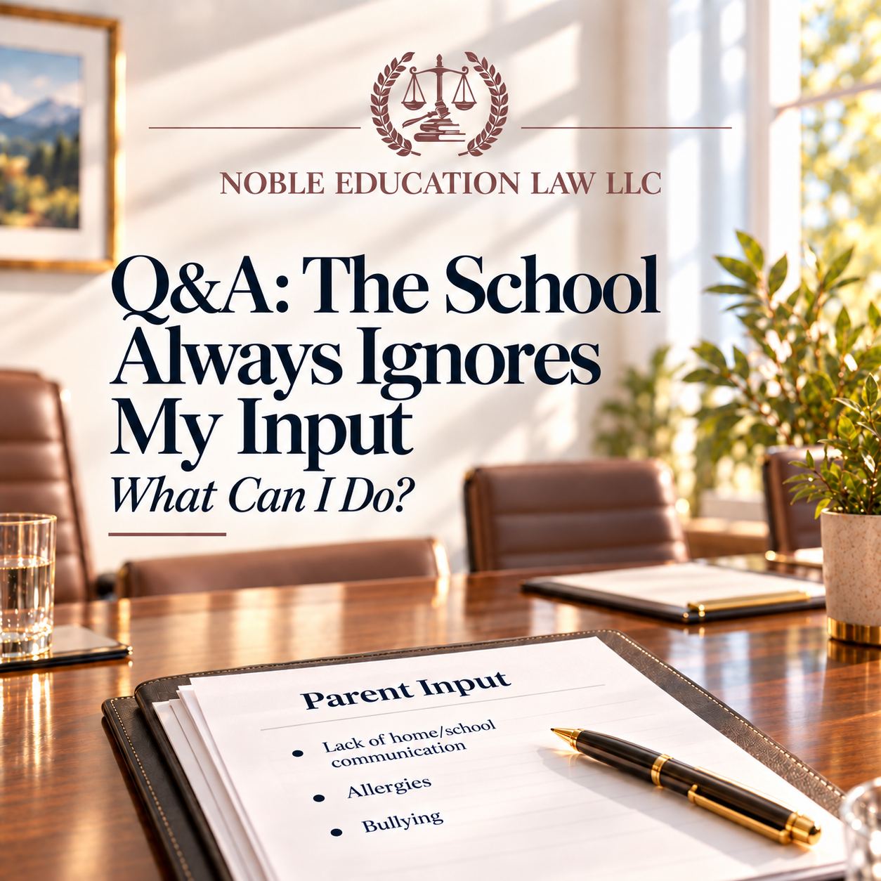 Q&amp;A: The School Always Ignores My Input at IEP or 504 Meetings — What Can I Do?