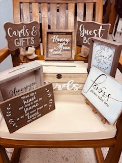 Wooden Reception Signs