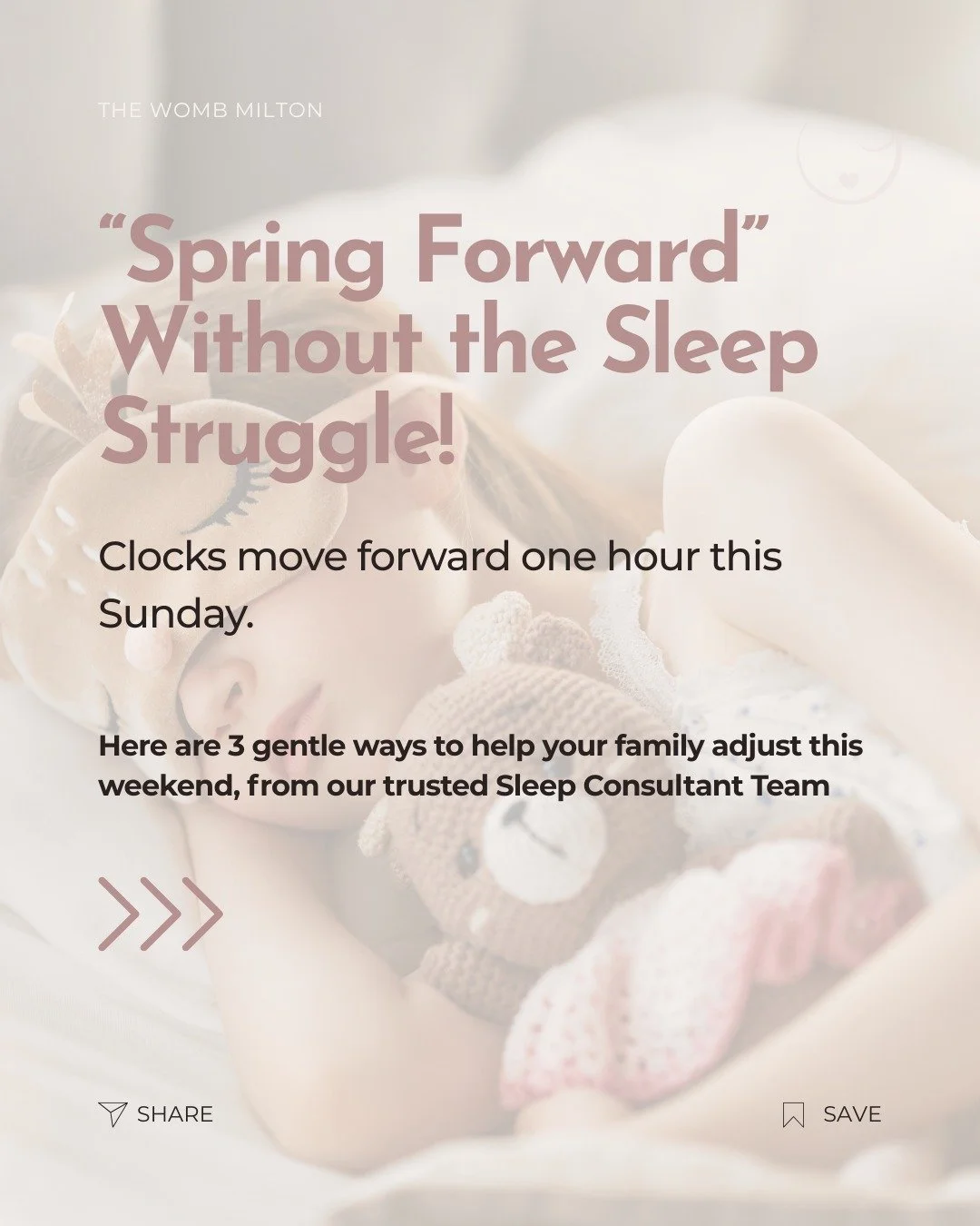 Spring is around the corner 🌷
&hellip;and with it comes the time change ⏰

While &ldquo;spring forward&rdquo; can feel disruptive, it&rsquo;s often the easier shift for little ones, and sometimes even a welcome change for families with early risers!