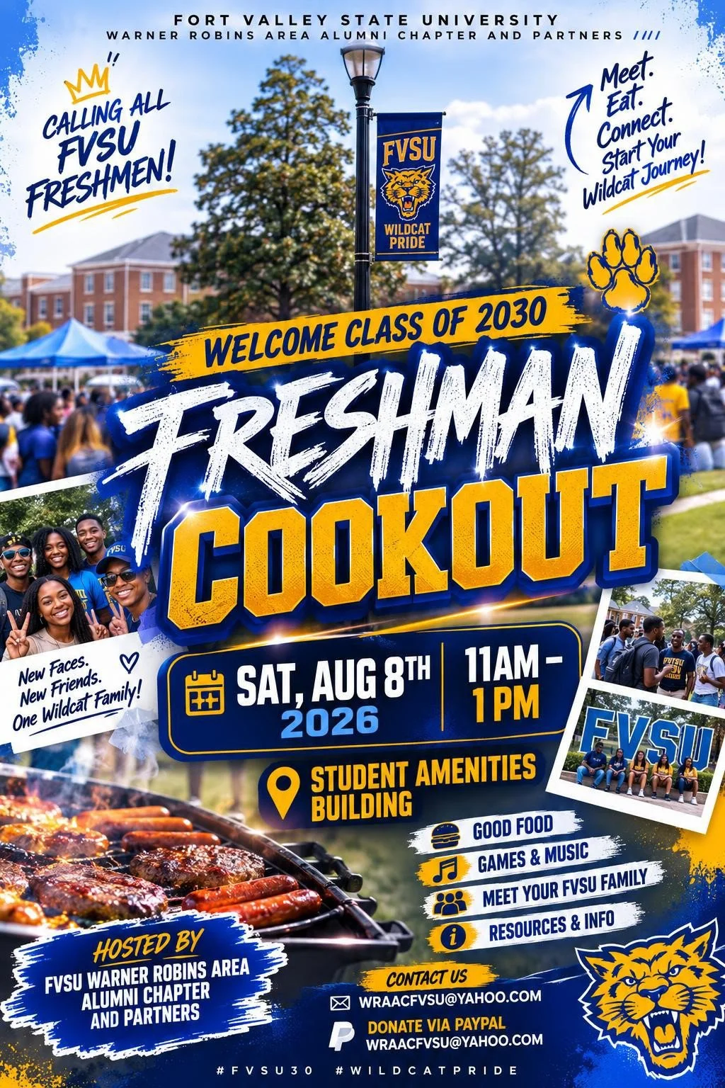 FVSU NAA, Inc. Warner Robins Area Alumni Chapter Freshmen Cookout
