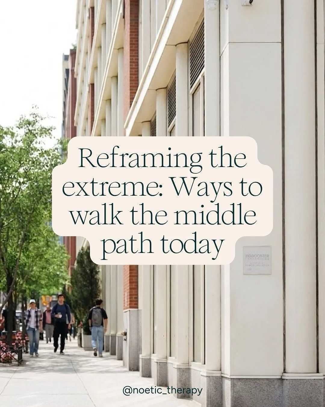 Living in extremes is exhausting. It creates a rigid world where there is no room for nuance, mistakes, or peace. Walking the middle path means finding a way to live that doesn&rsquo;t burn you out. Swipe through for a few everyday scenarios and how 