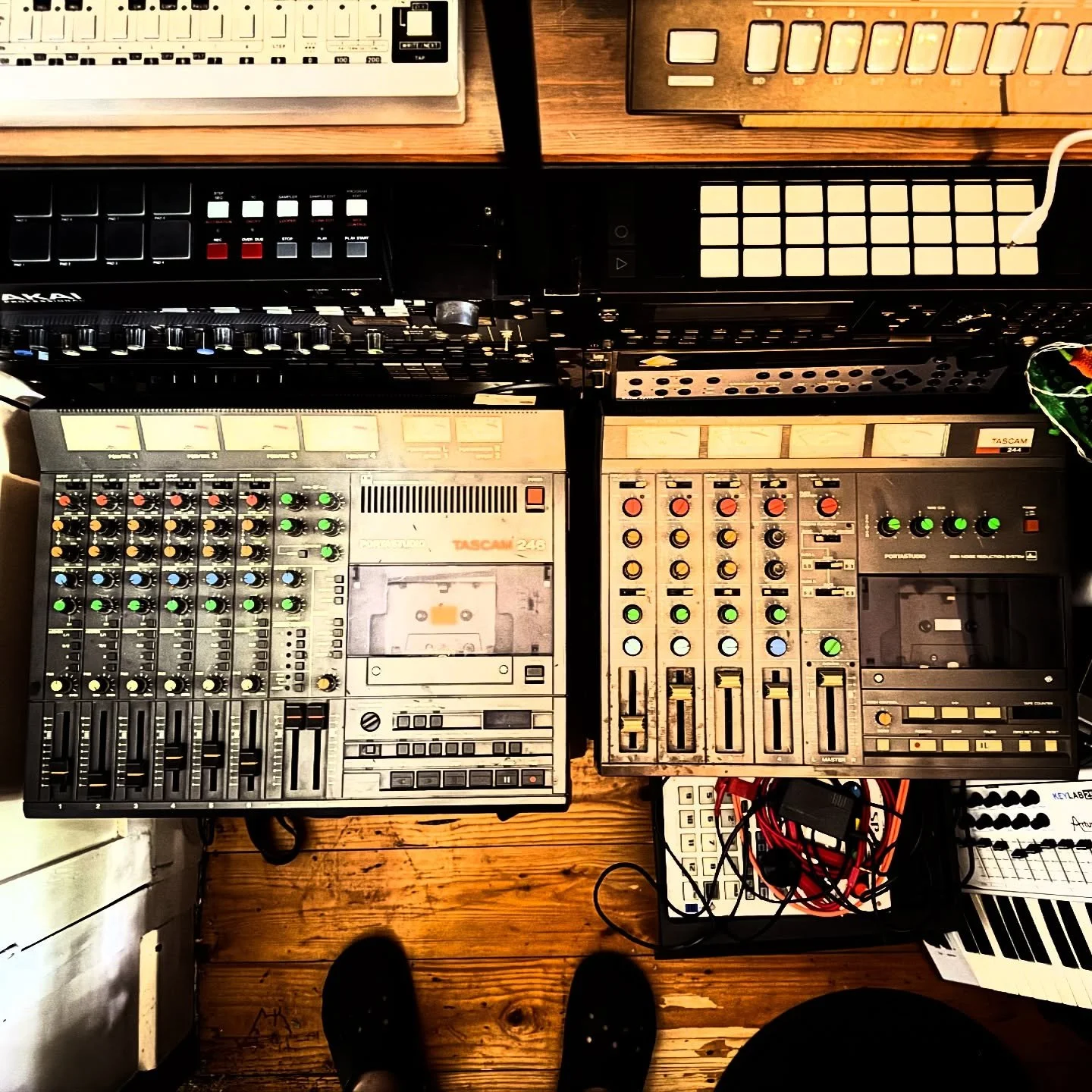 4 track + 4 track = 8 track @tascam_official #tape #lofi #tapemachine #analogue