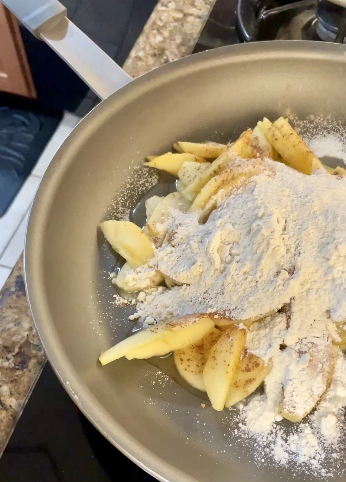 Apples with powder in pan .jpg