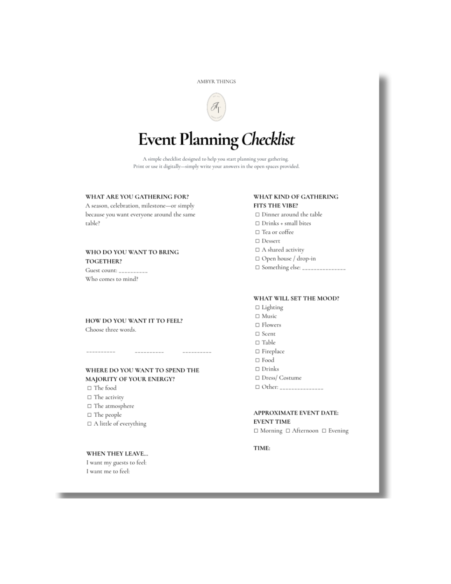 Event Planning Checklist