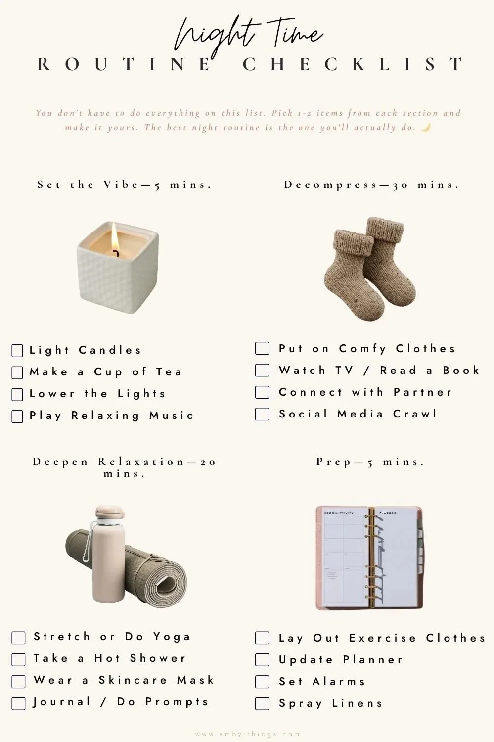 The Night Time Routine Checklist