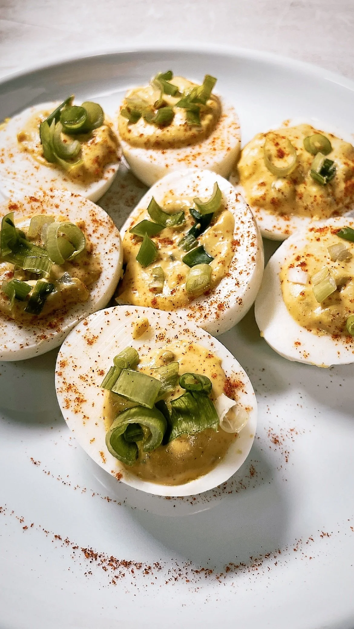 Classic Deviled Eggs with Relish &amp; Green Onions