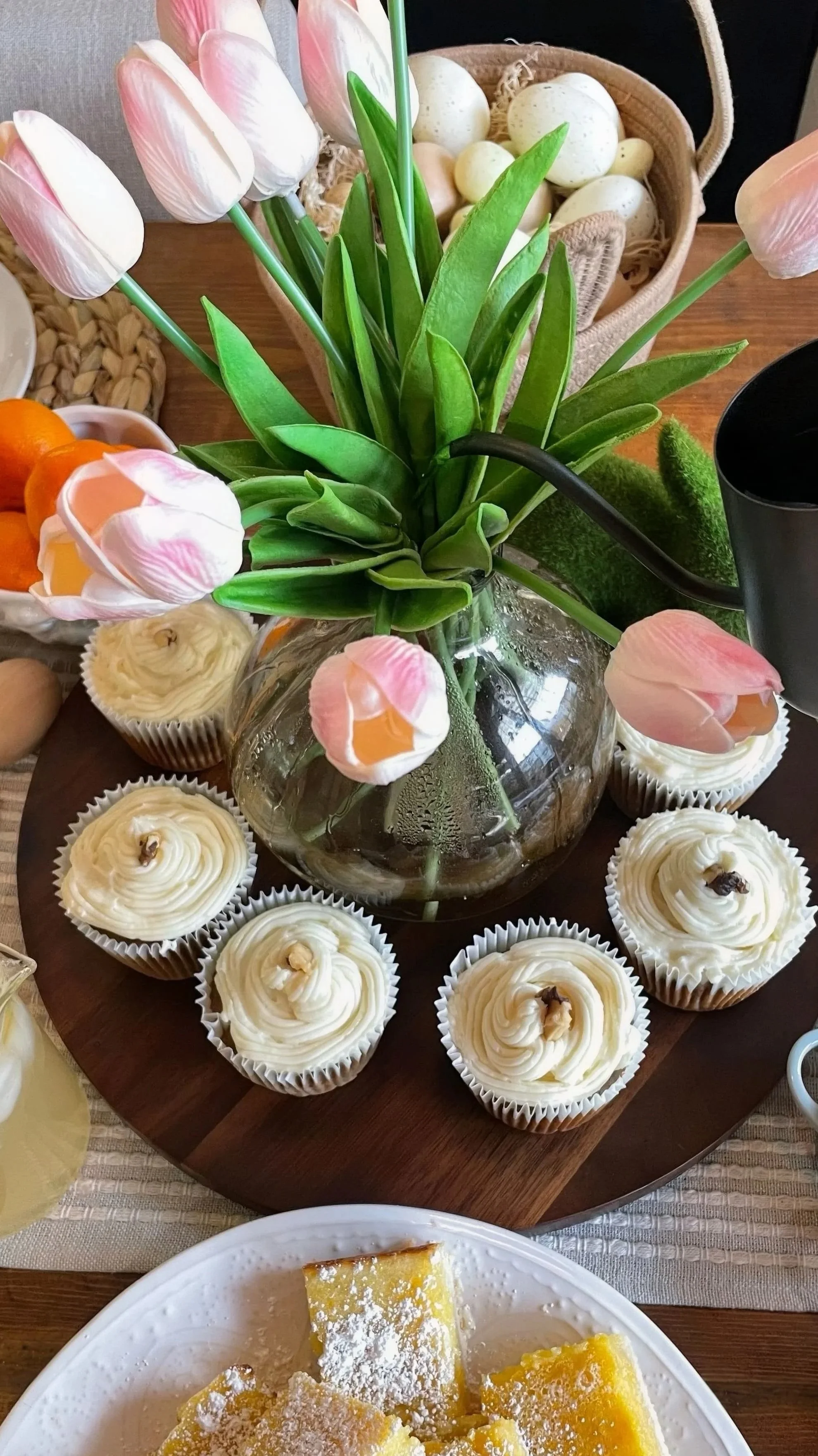 Carrot Cake Muffins with Thick Cream Cheese Frosting