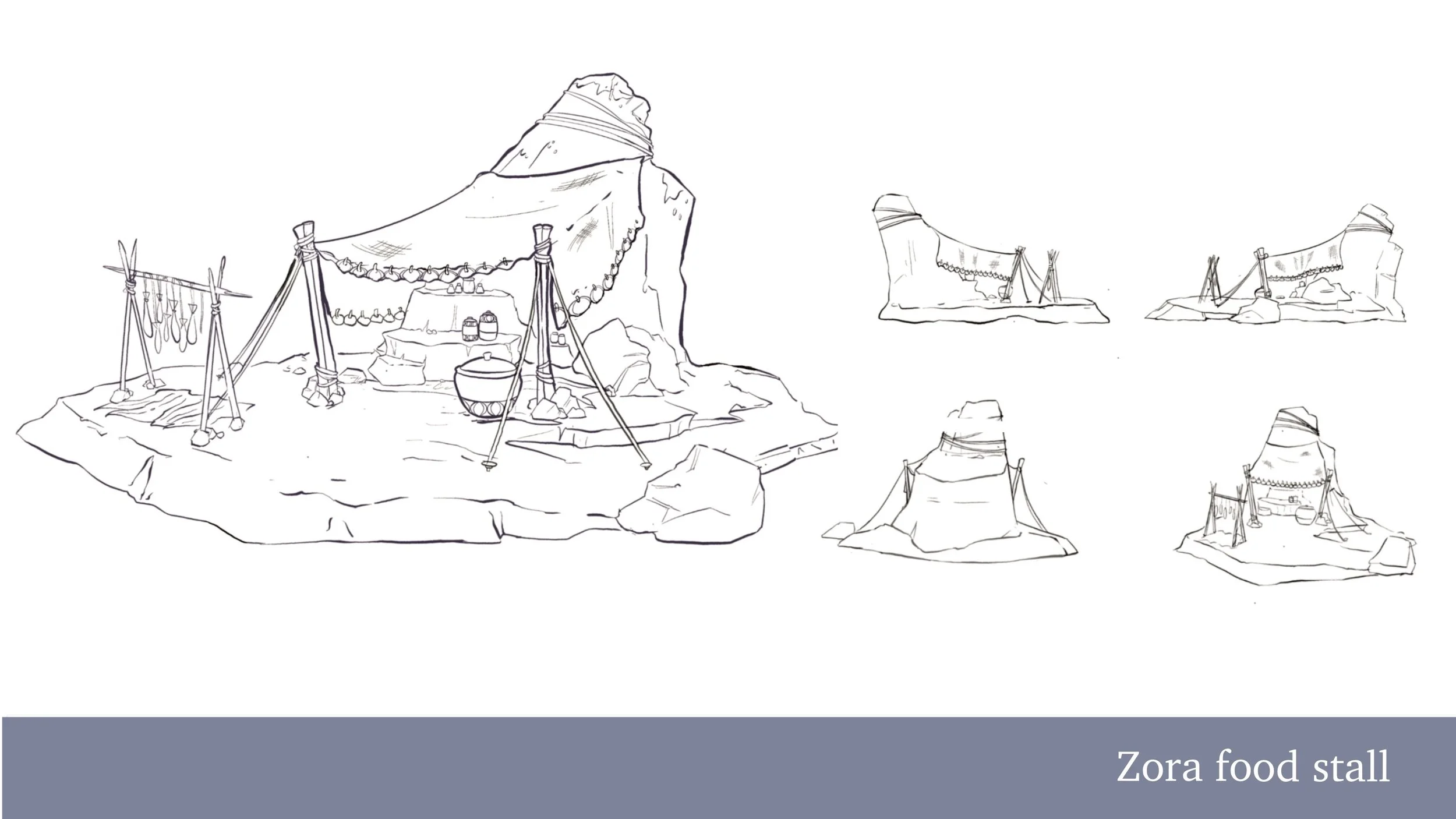 A food stall where Link can replenish his resources in the Zora town